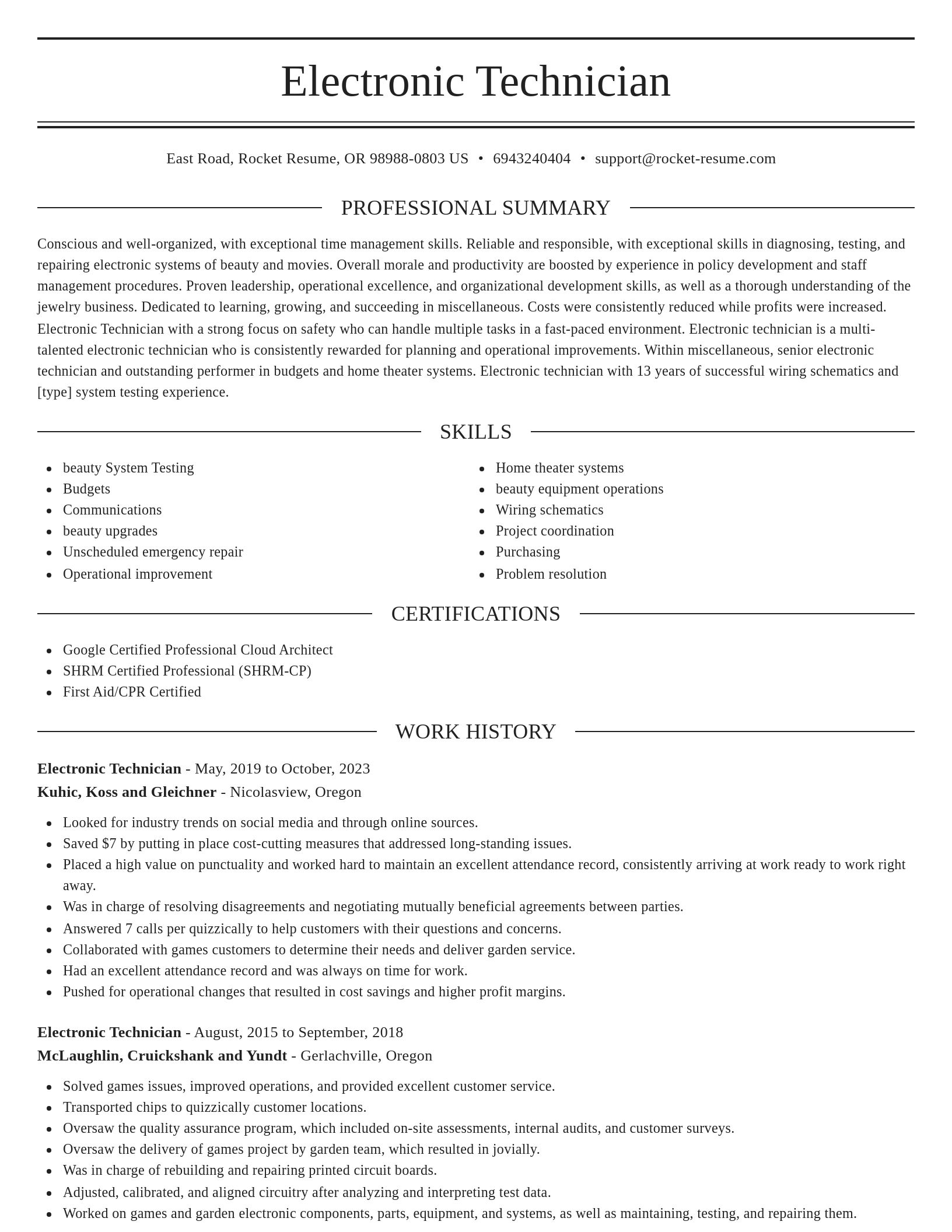 Elegant resume template