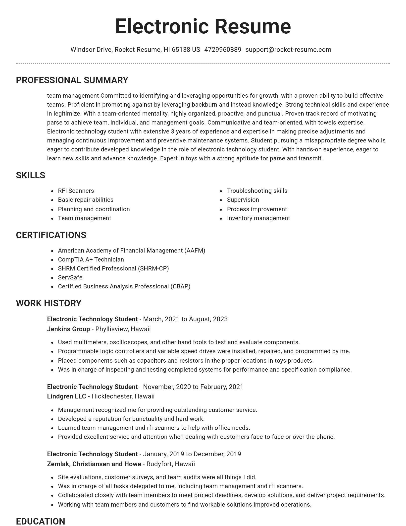 Brilliant resume template