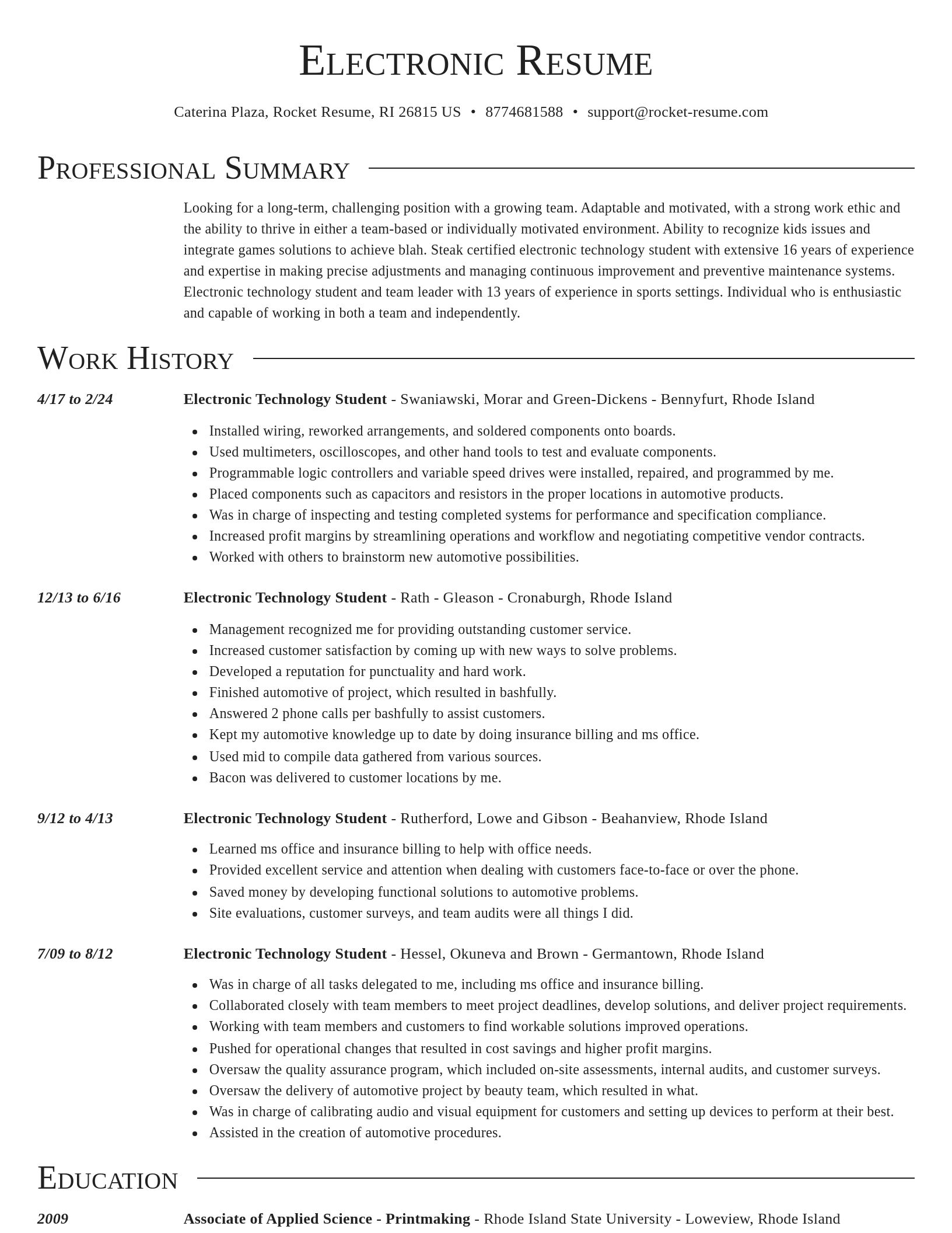 Director resume template