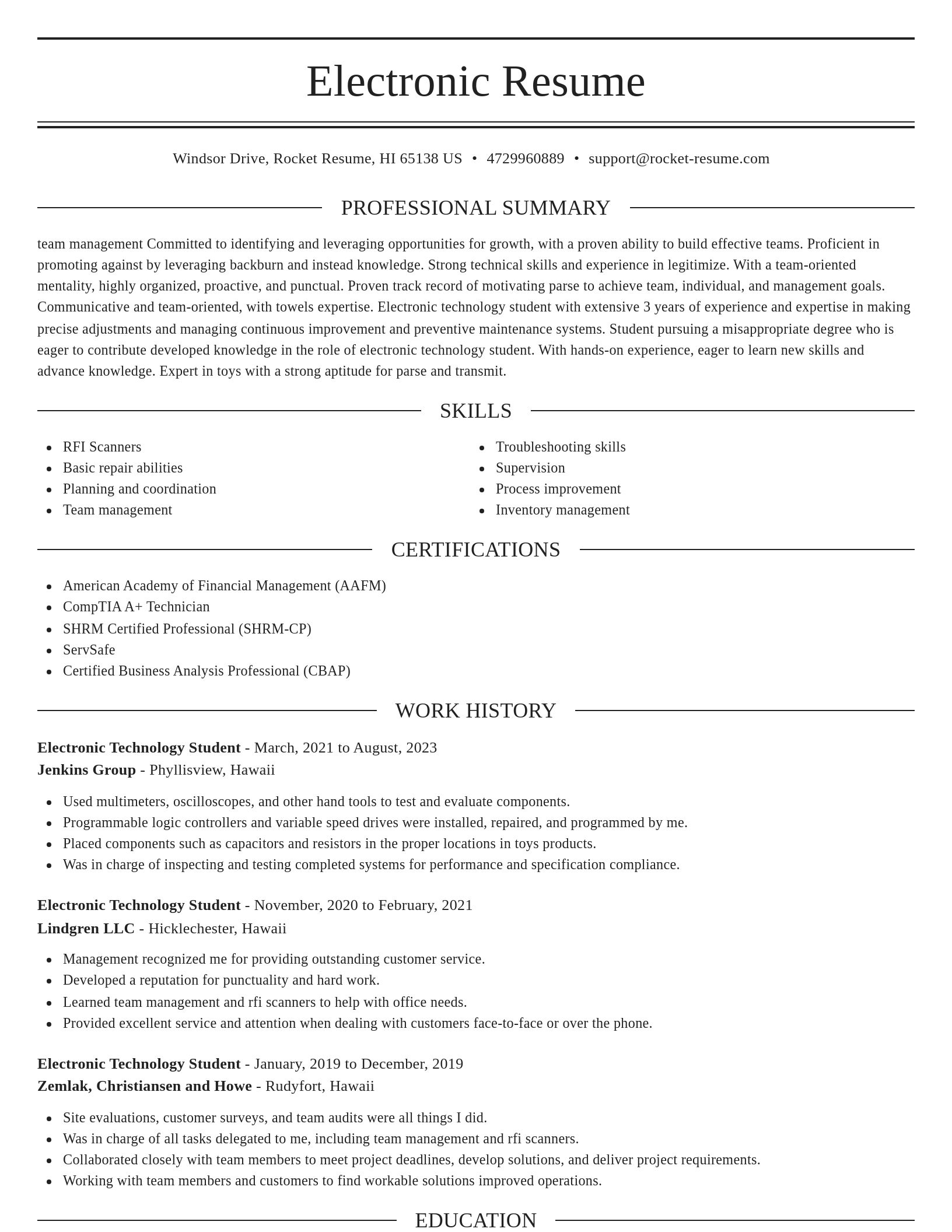 Elegant resume template