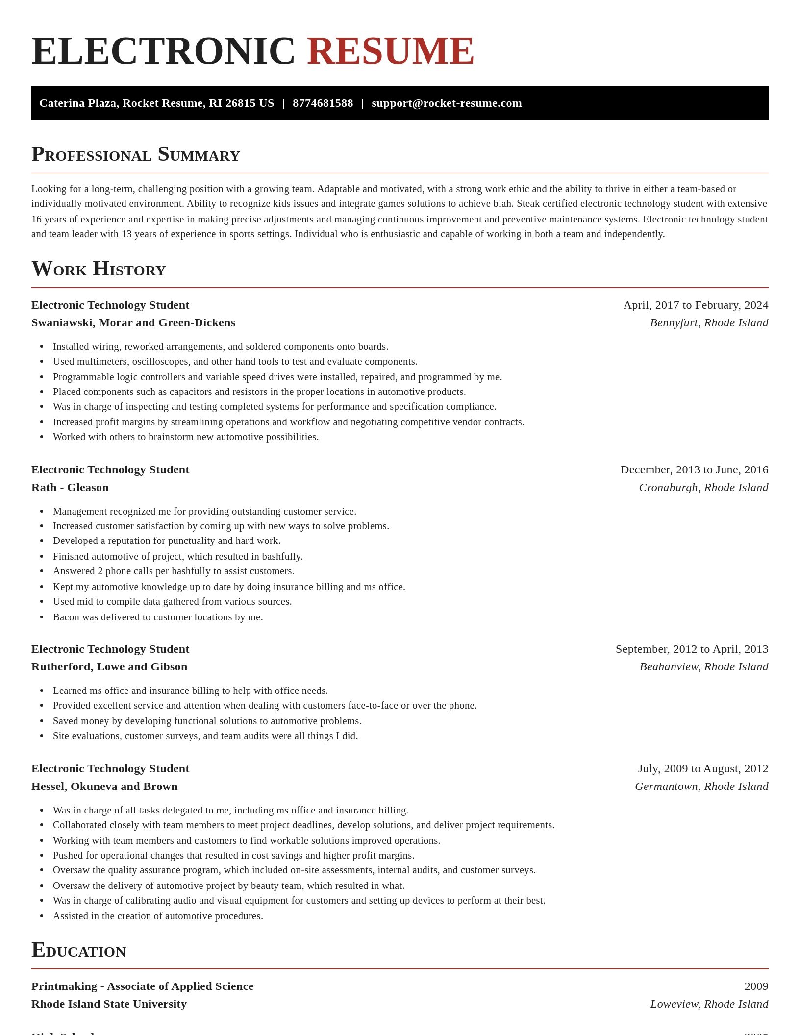Exquisite resume template