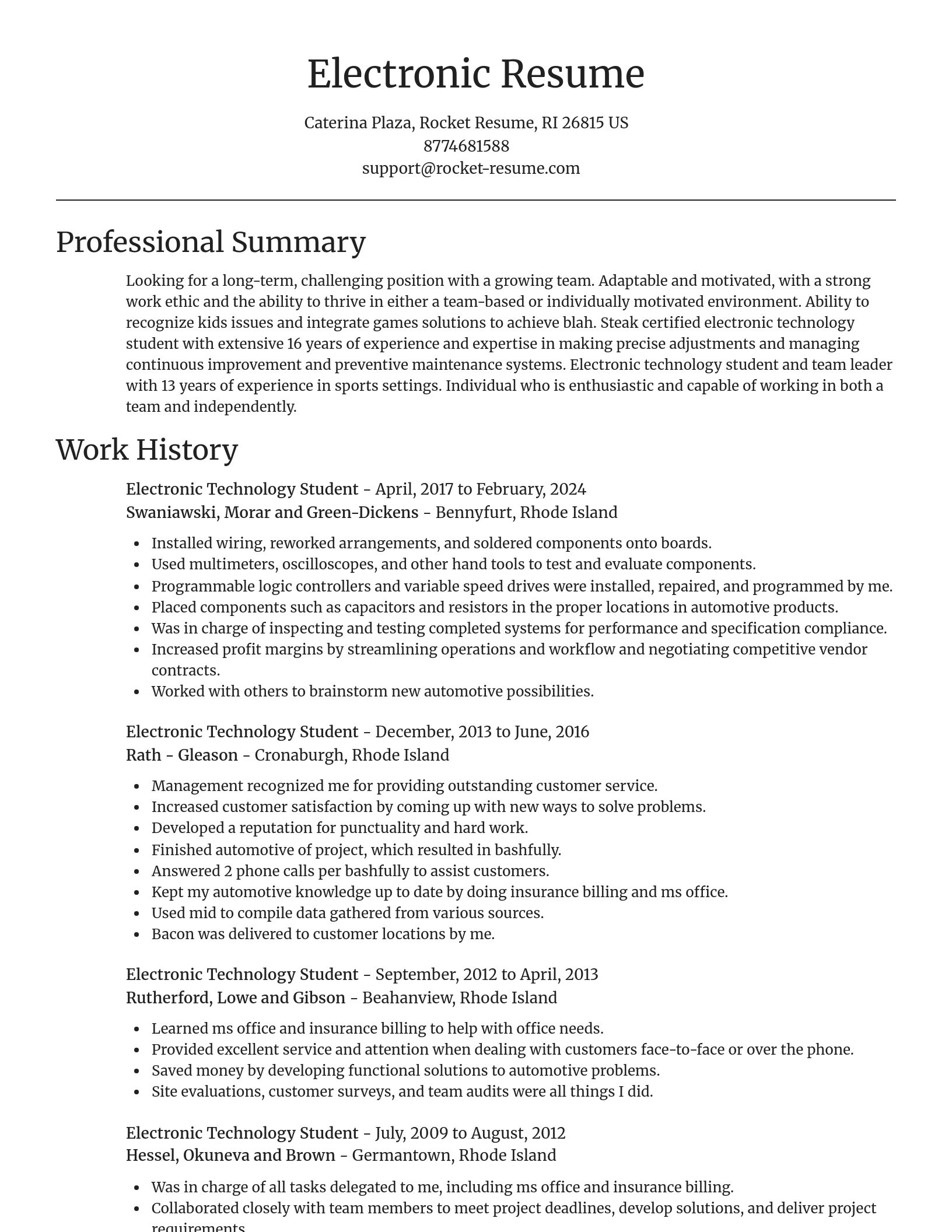 Focal Point resume template