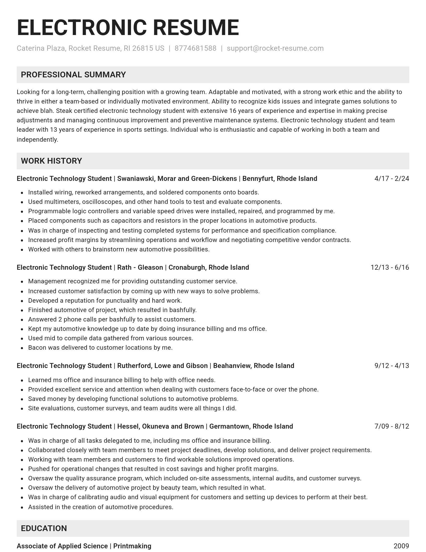 Genius resume template