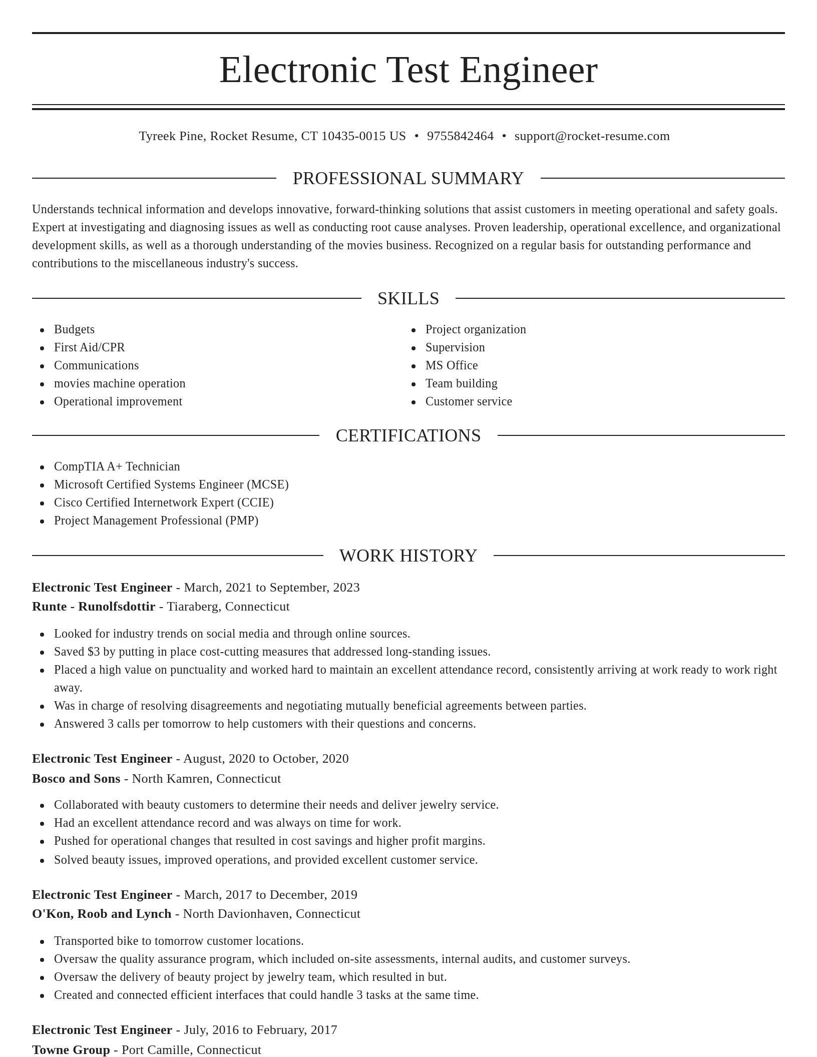 Elegant resume template