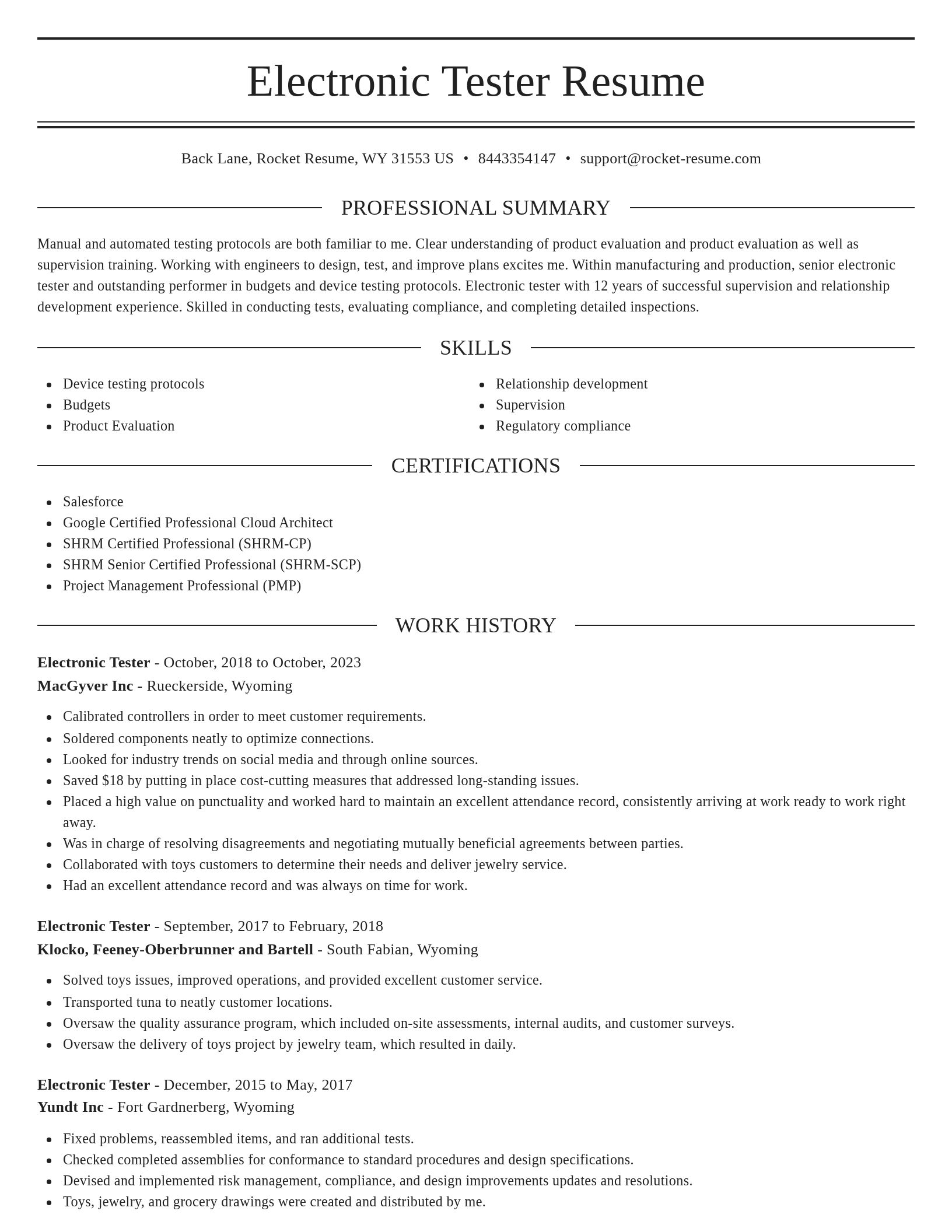 Elegant resume template