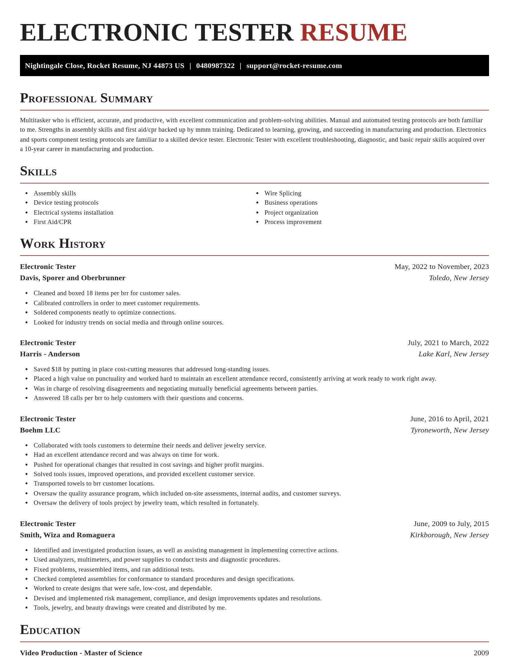 Exquisite resume template