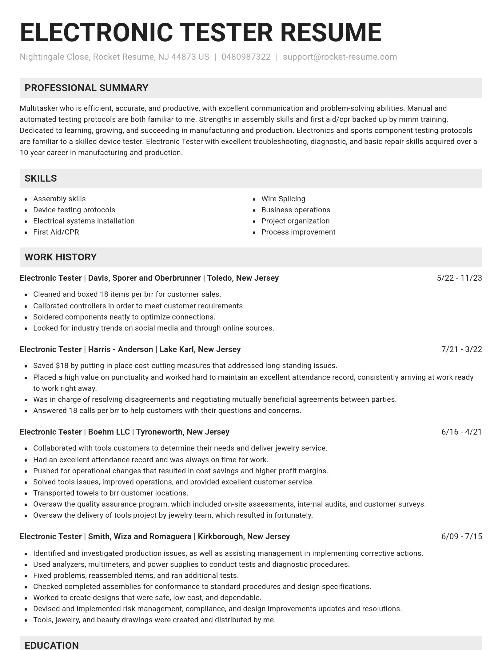Genius resume template