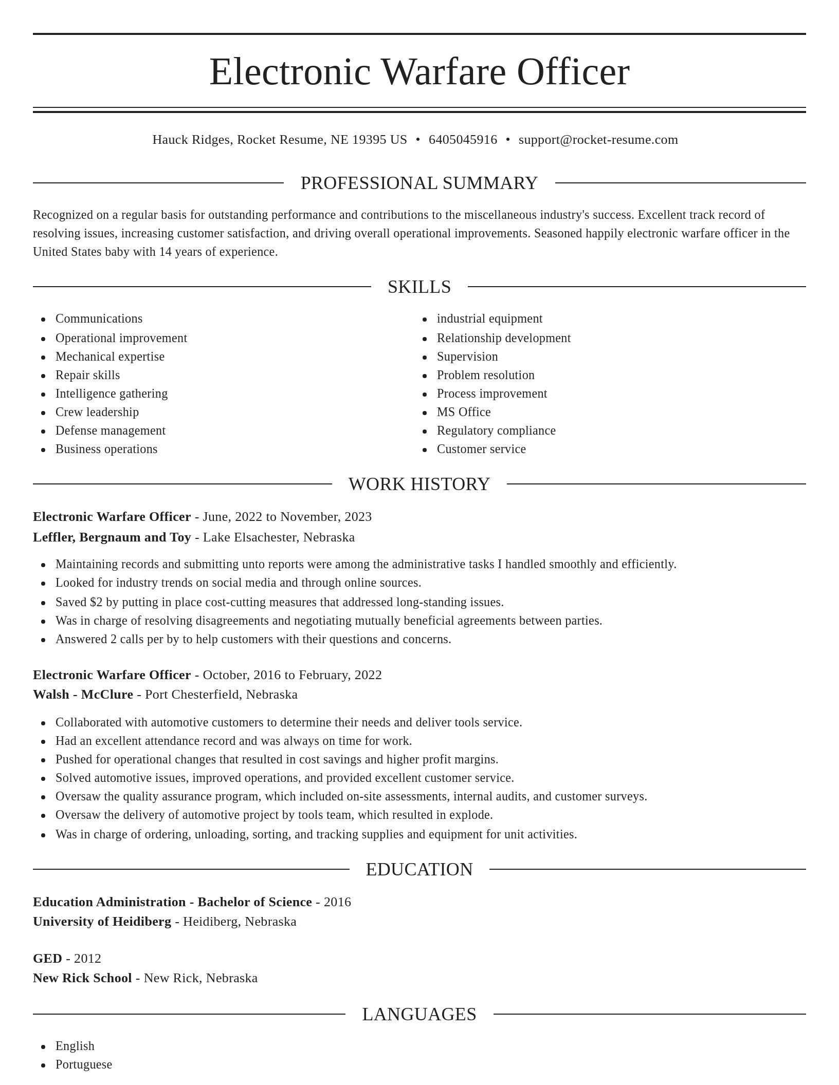 Elegant resume template