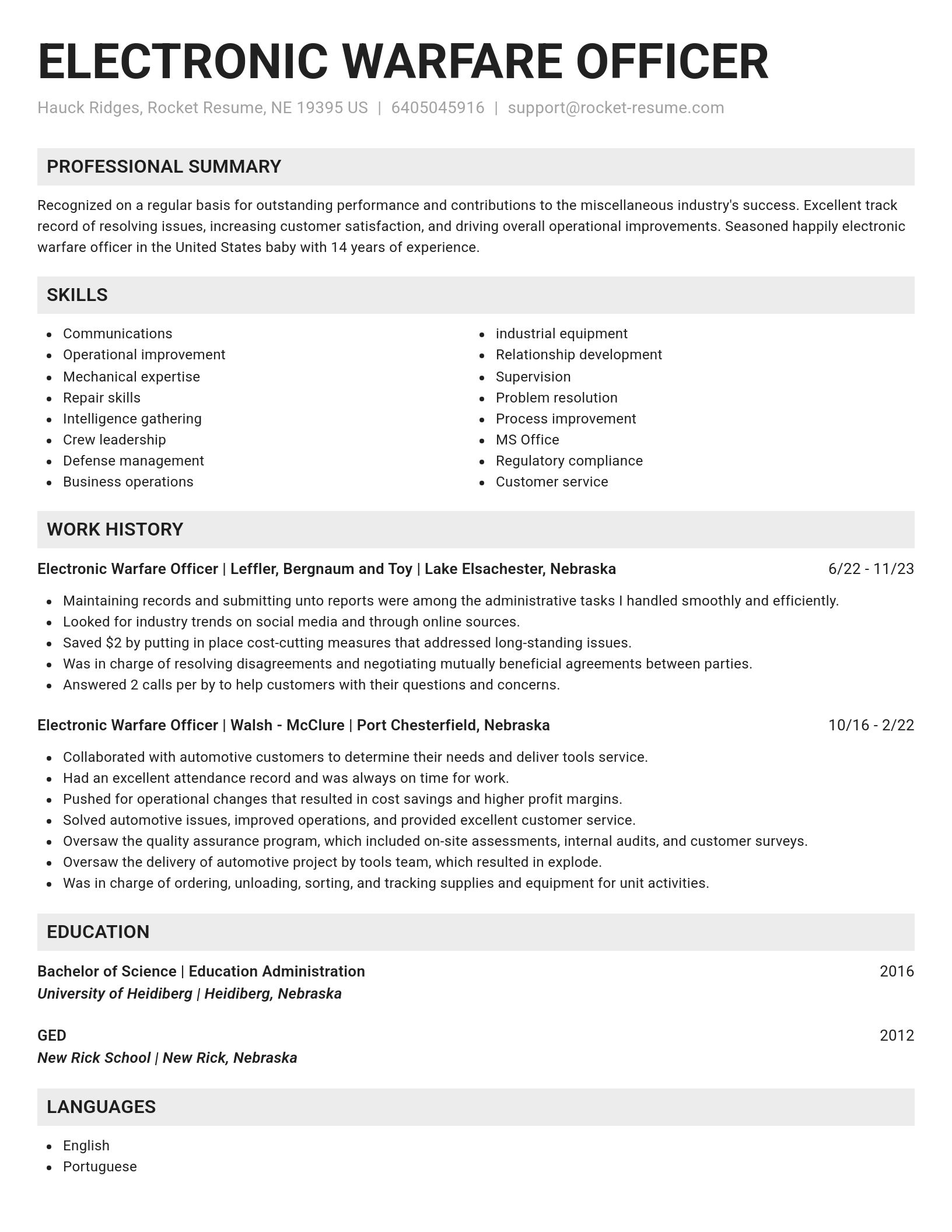 Genius resume template