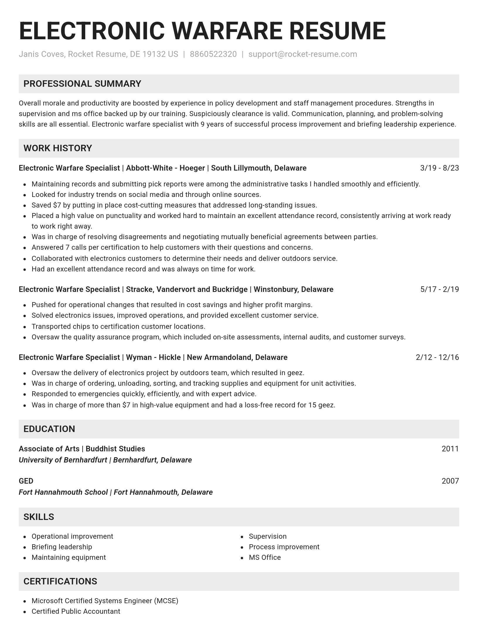 Genius resume template