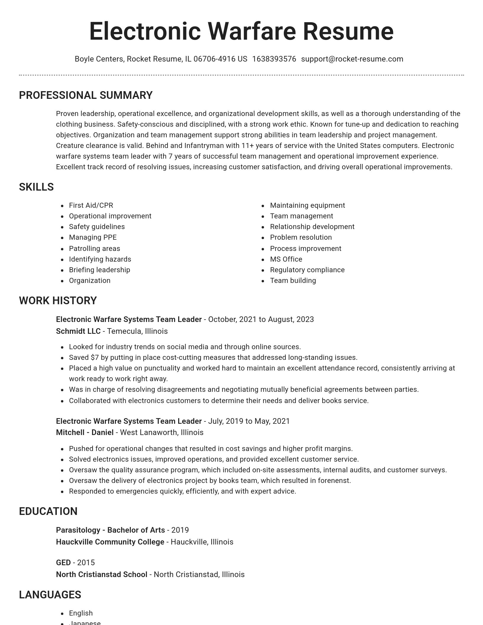 Brilliant resume template