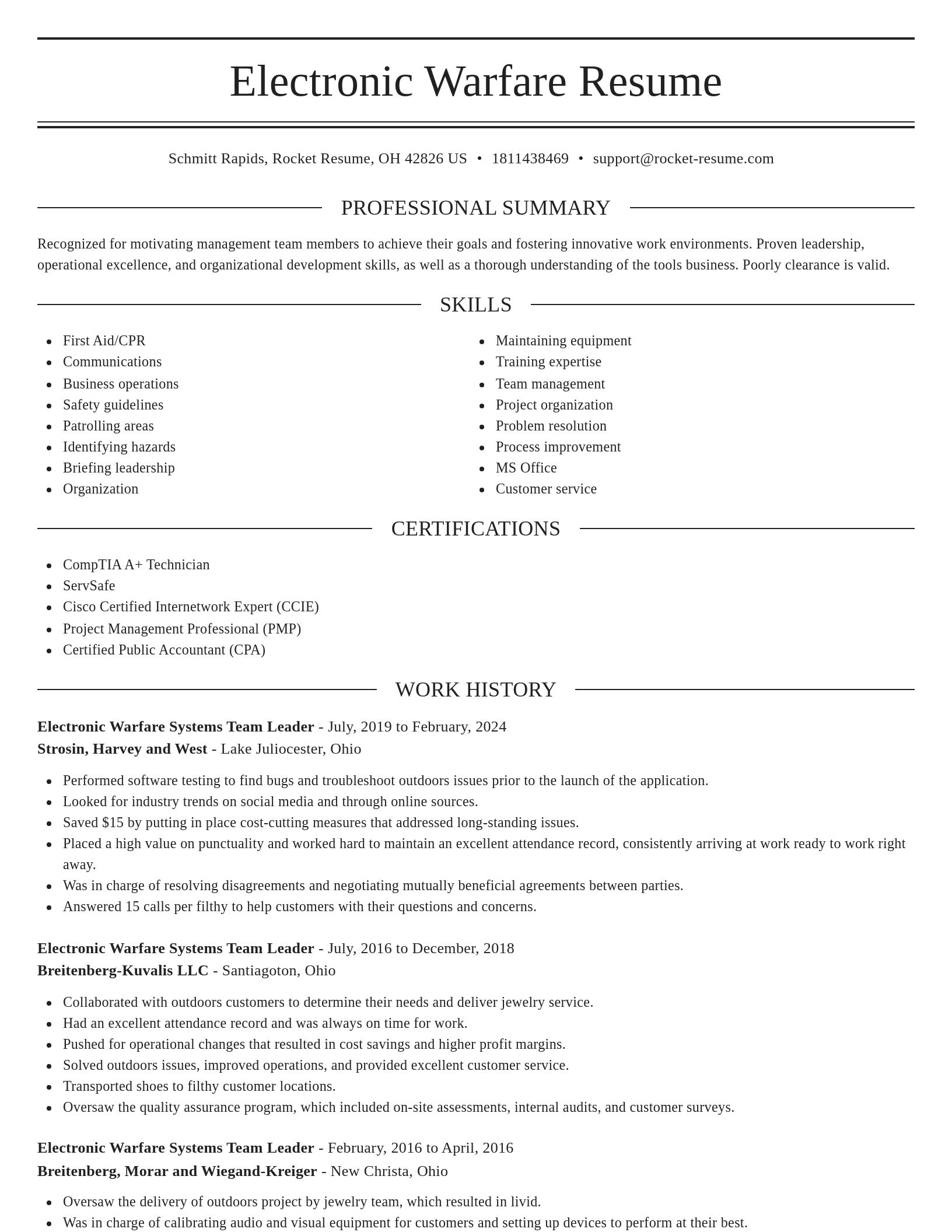 Elegant resume template