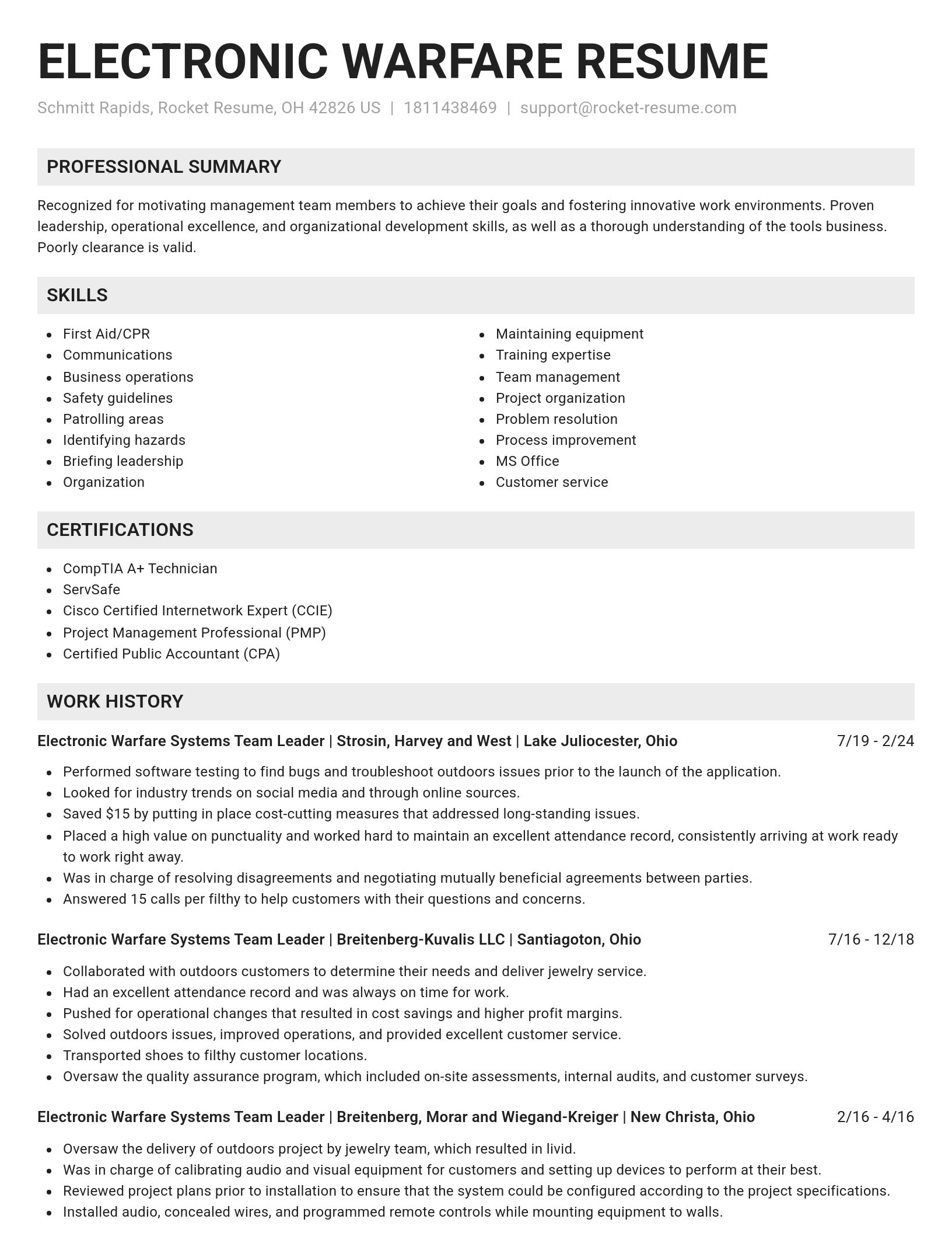 Genius resume template