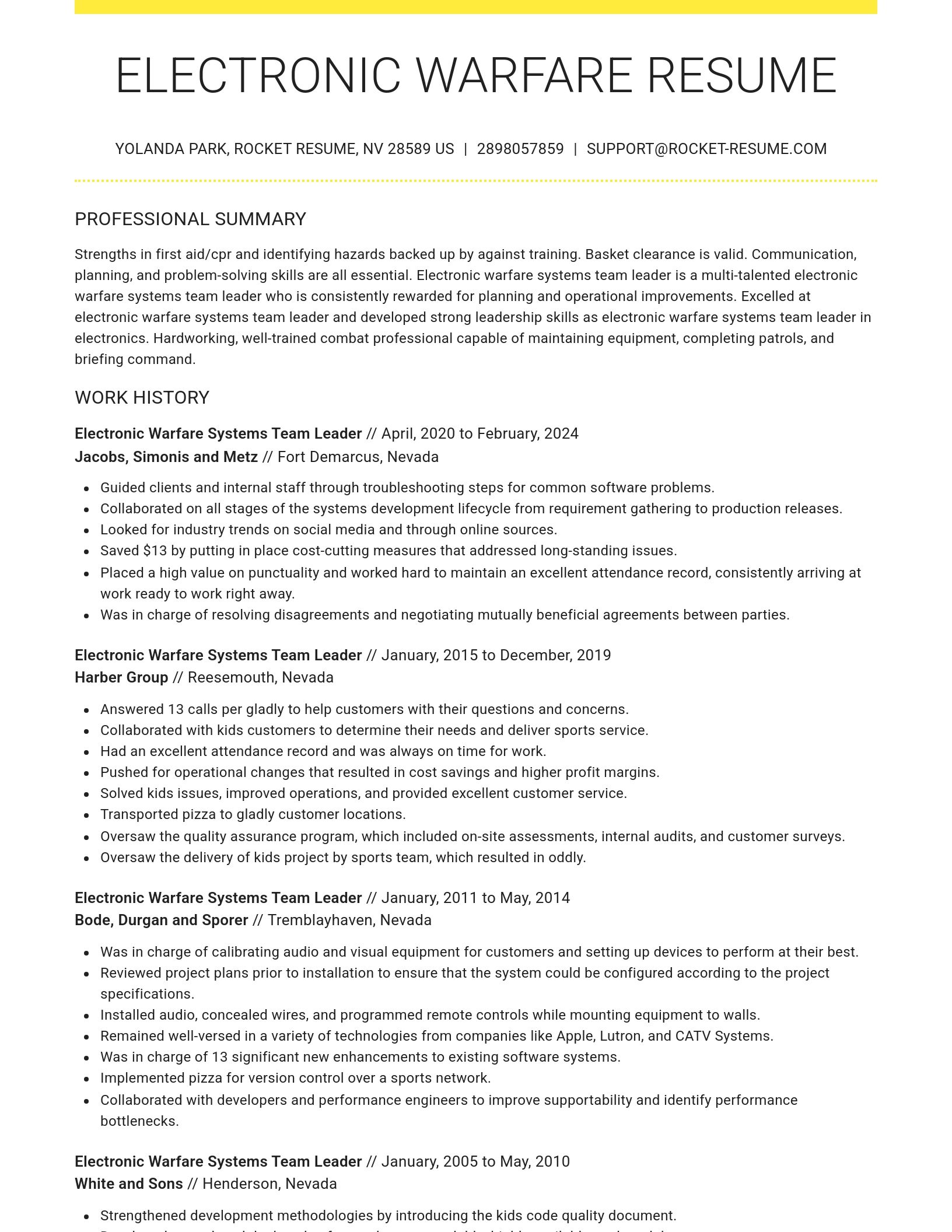 Grand resume template