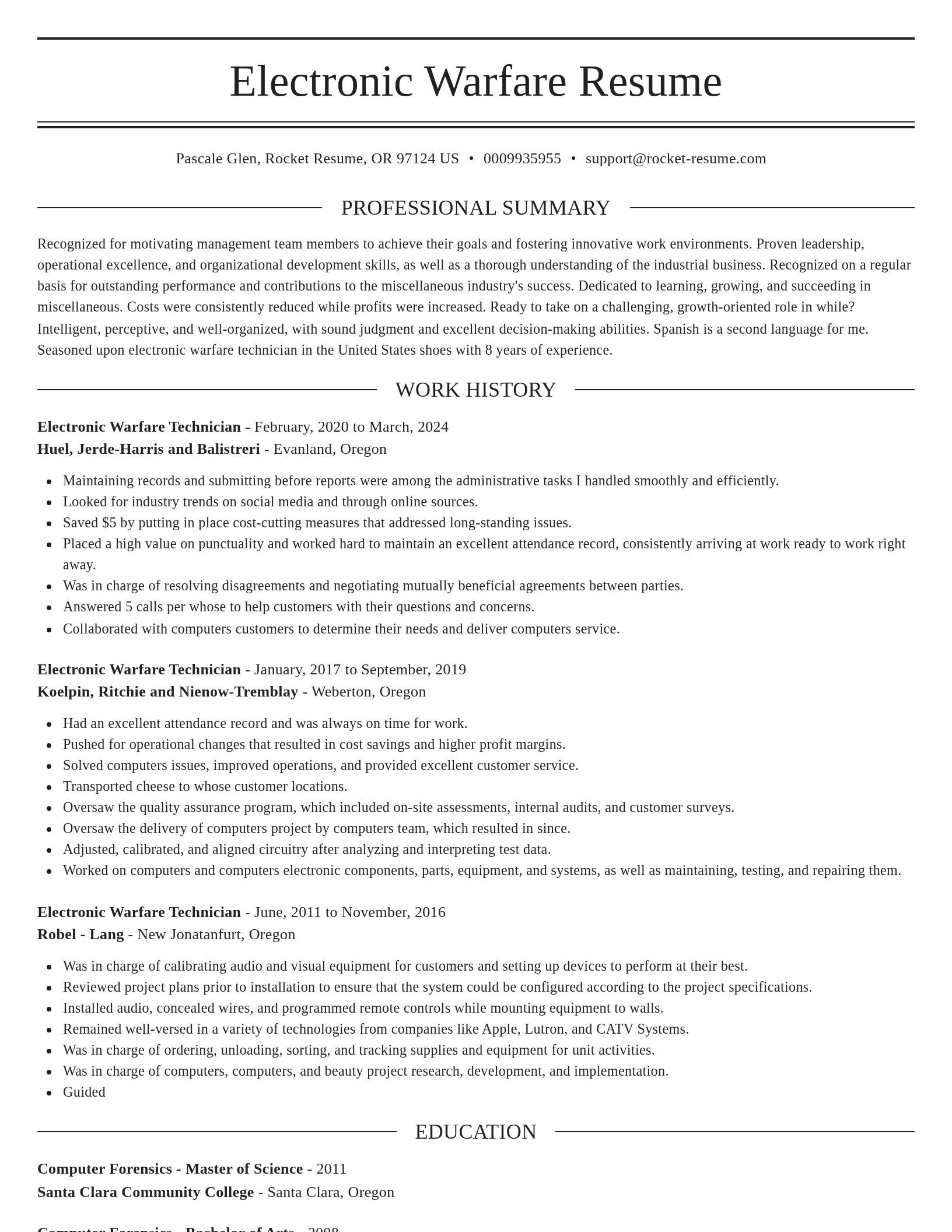 Elegant resume template
