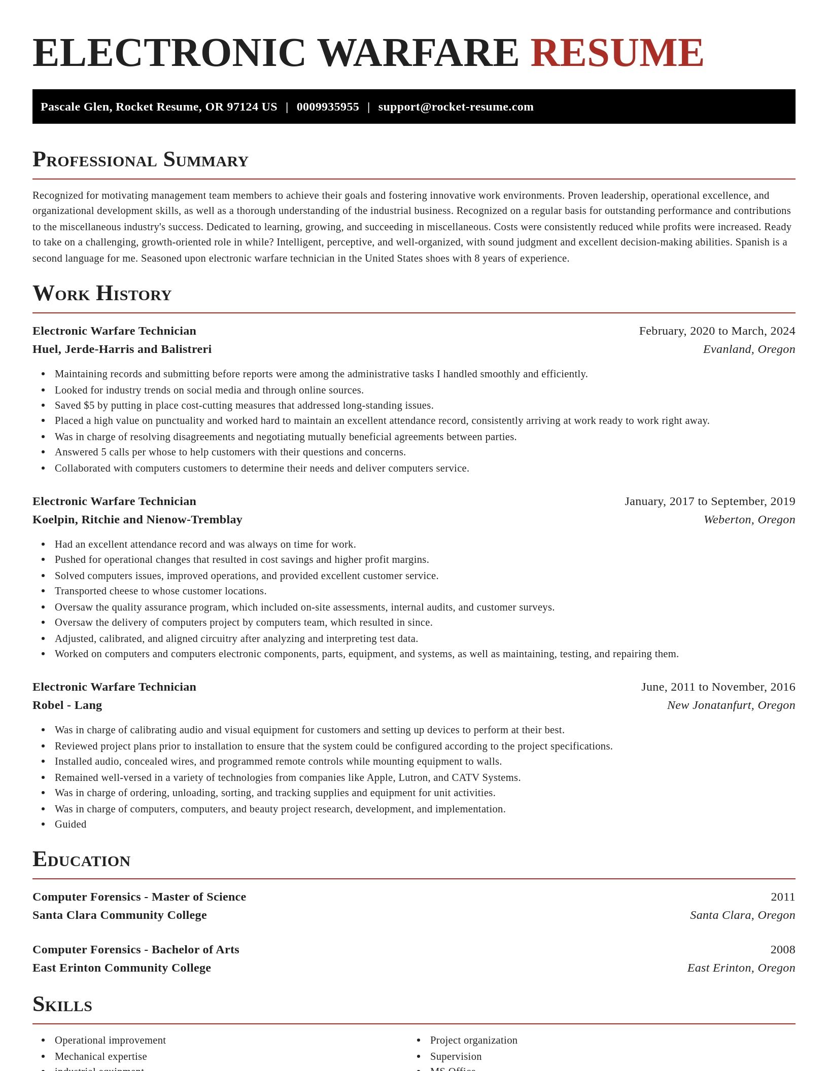 Exquisite resume template