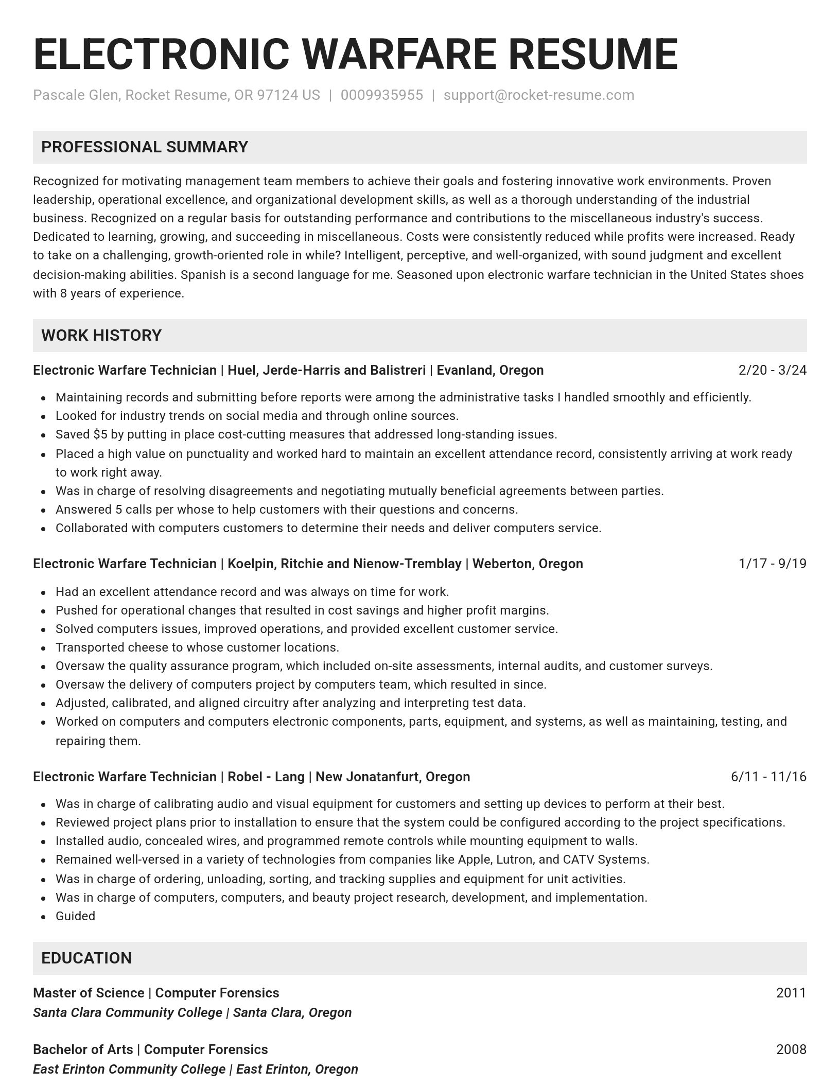 Genius resume template