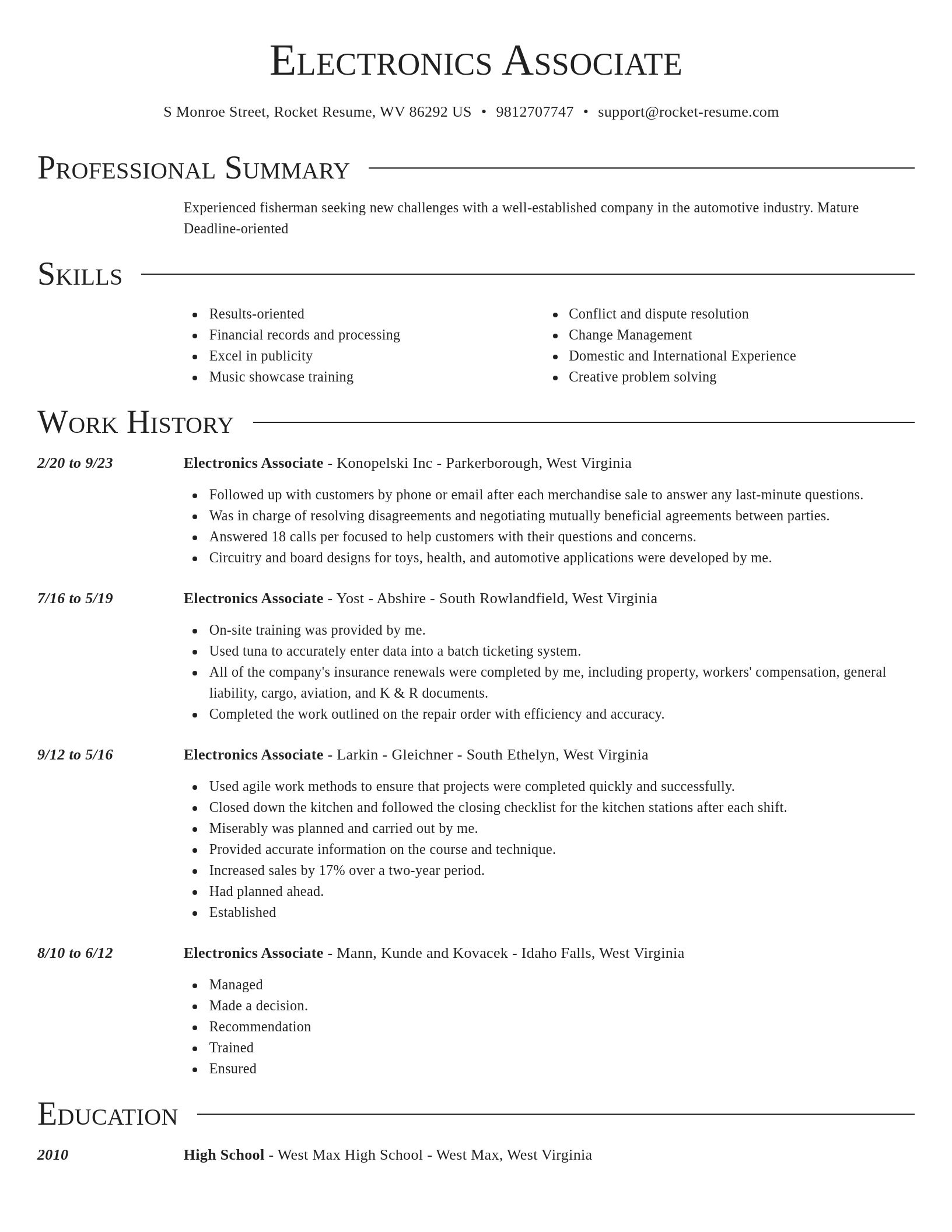 Director resume template