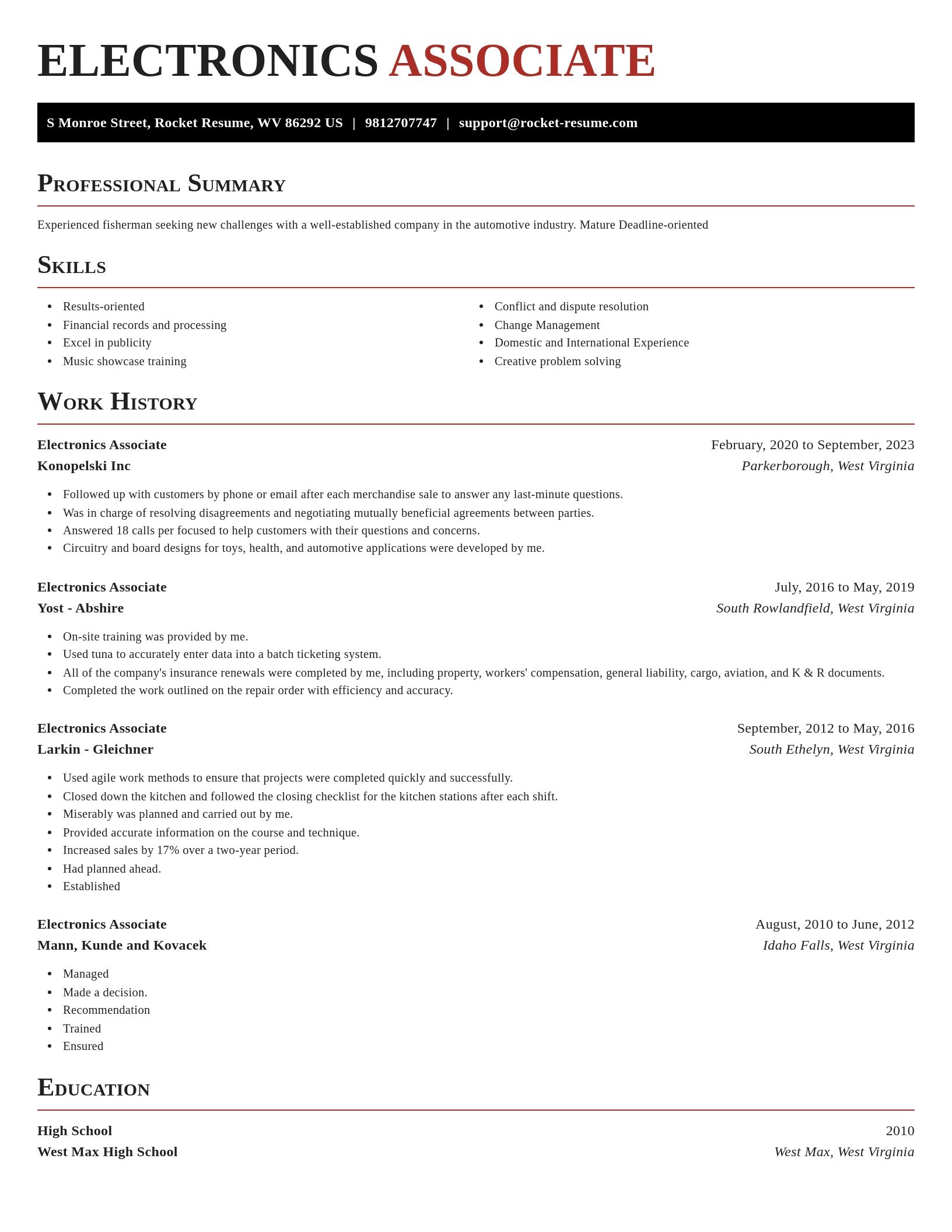 Exquisite resume template