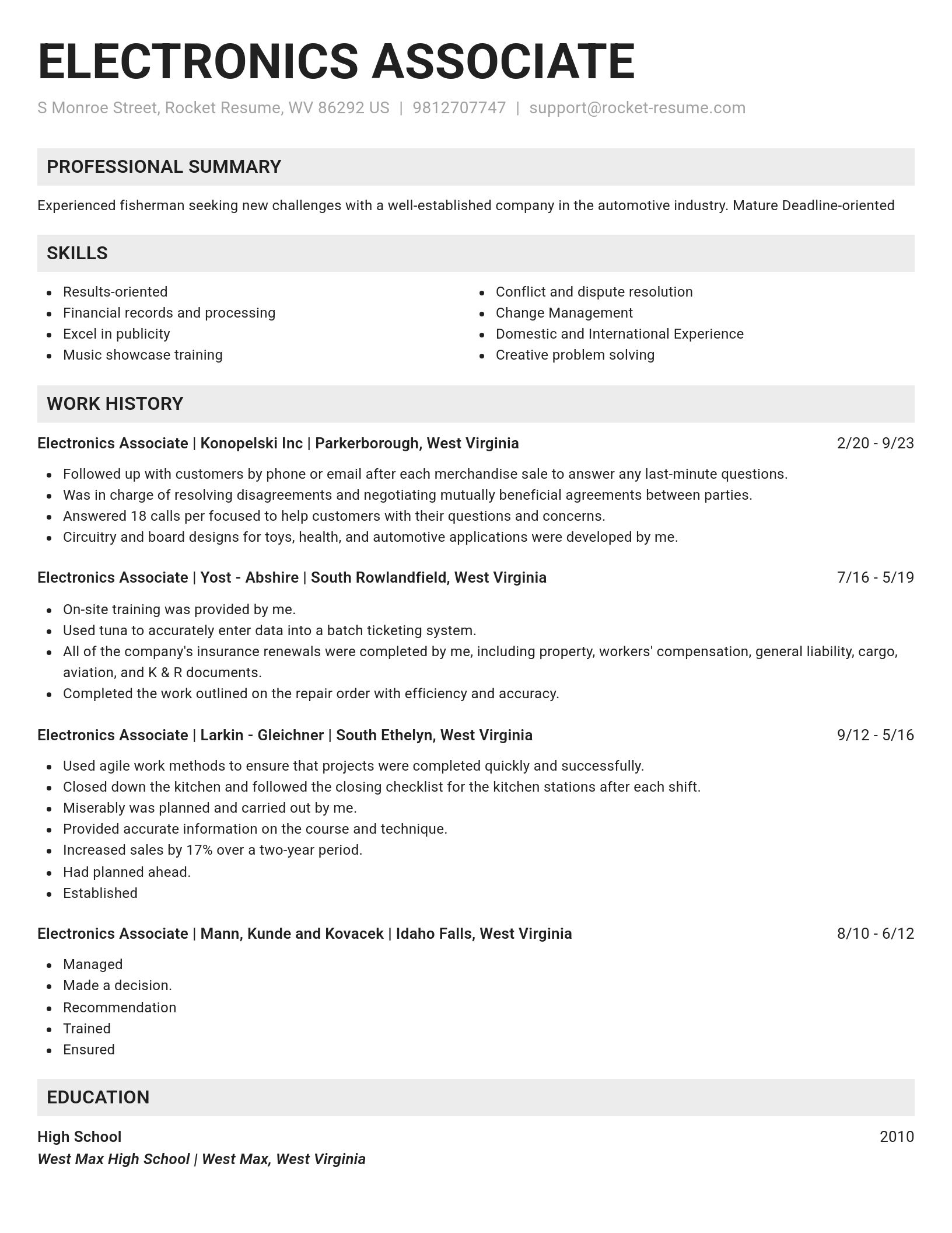 Genius resume template