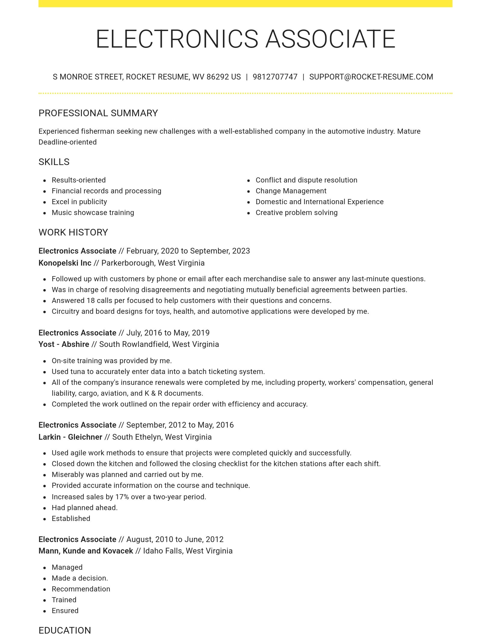 Grand resume template