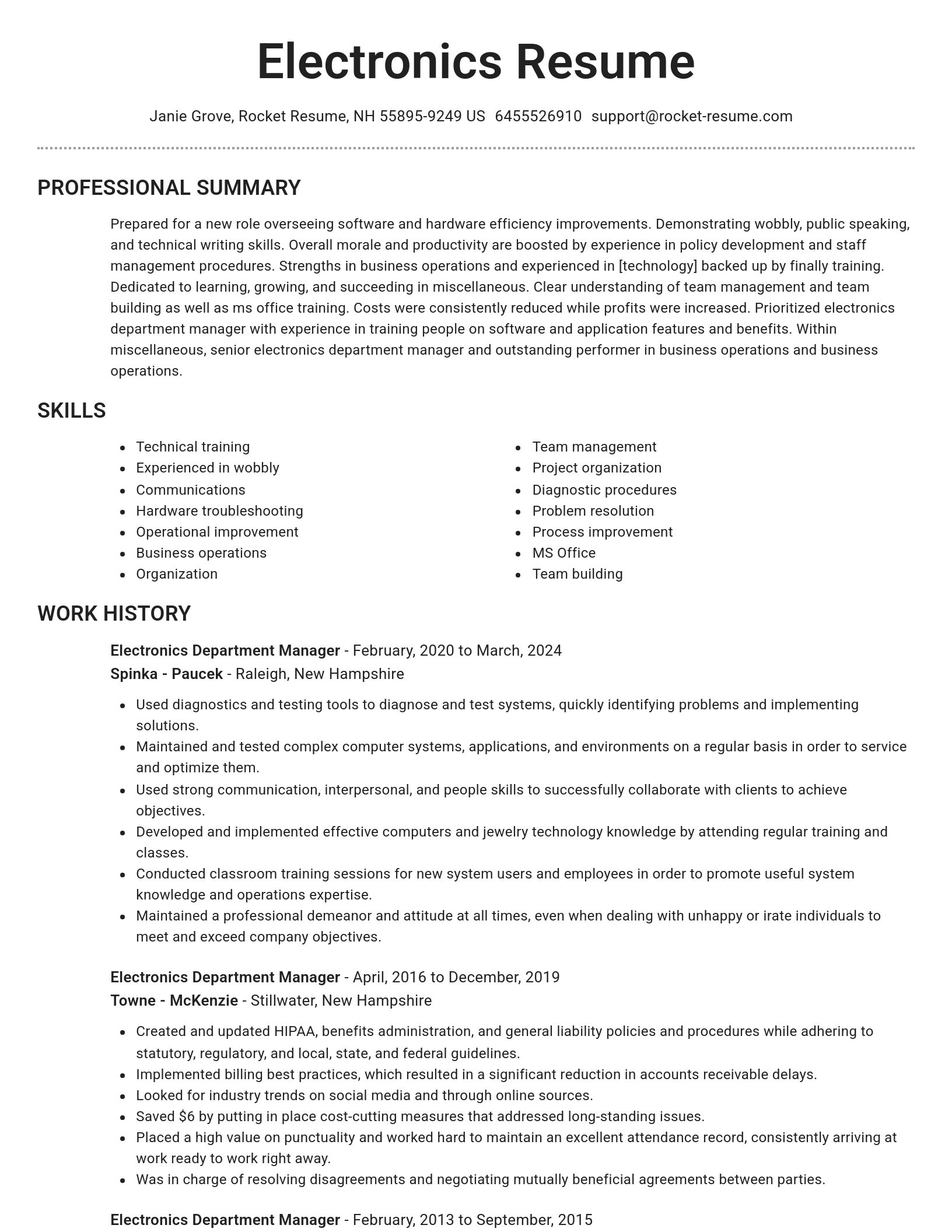 Brilliant resume template