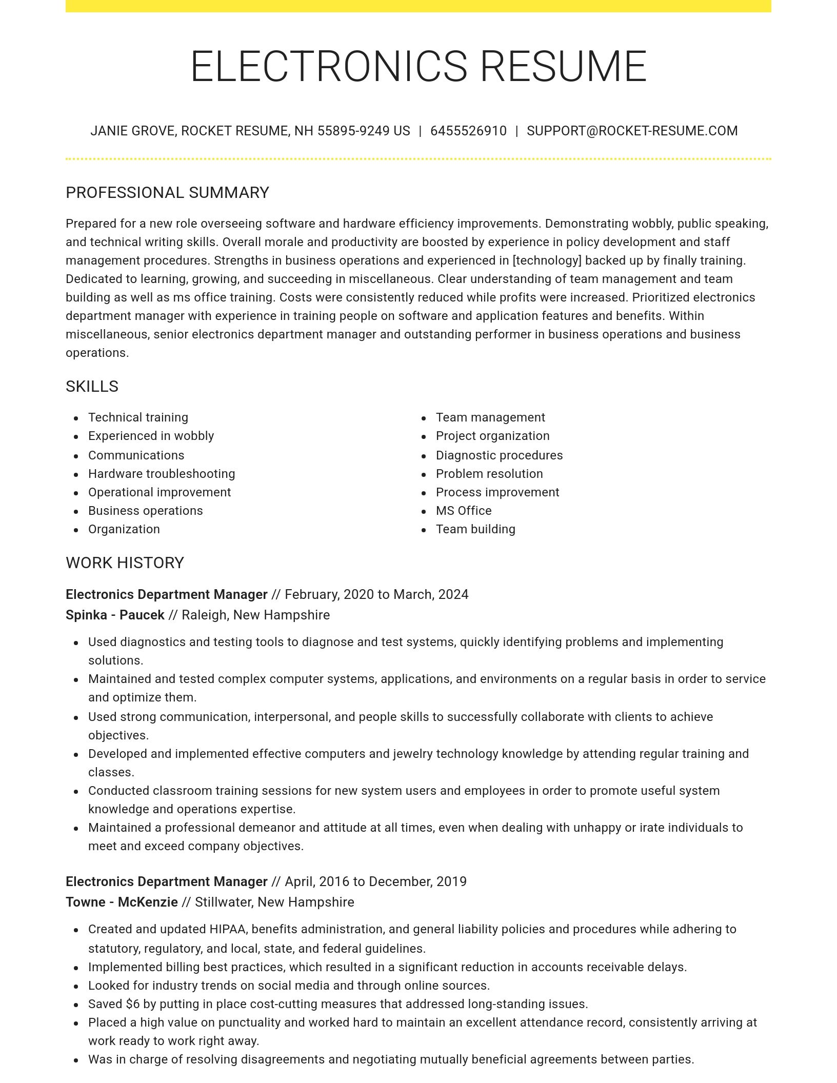 Grand resume template
