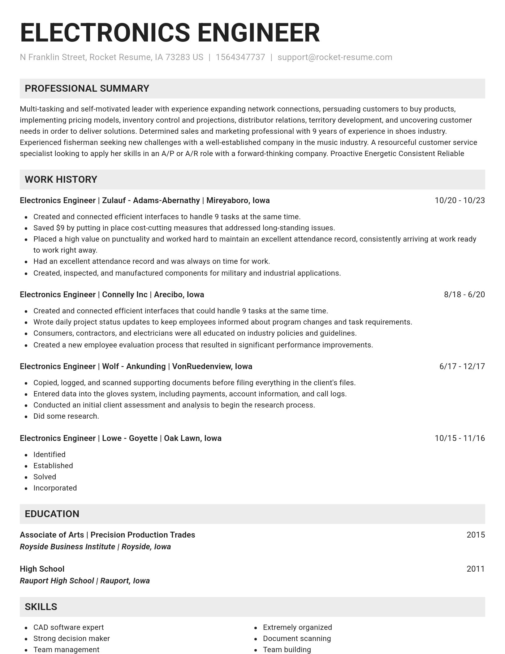 Genius resume template