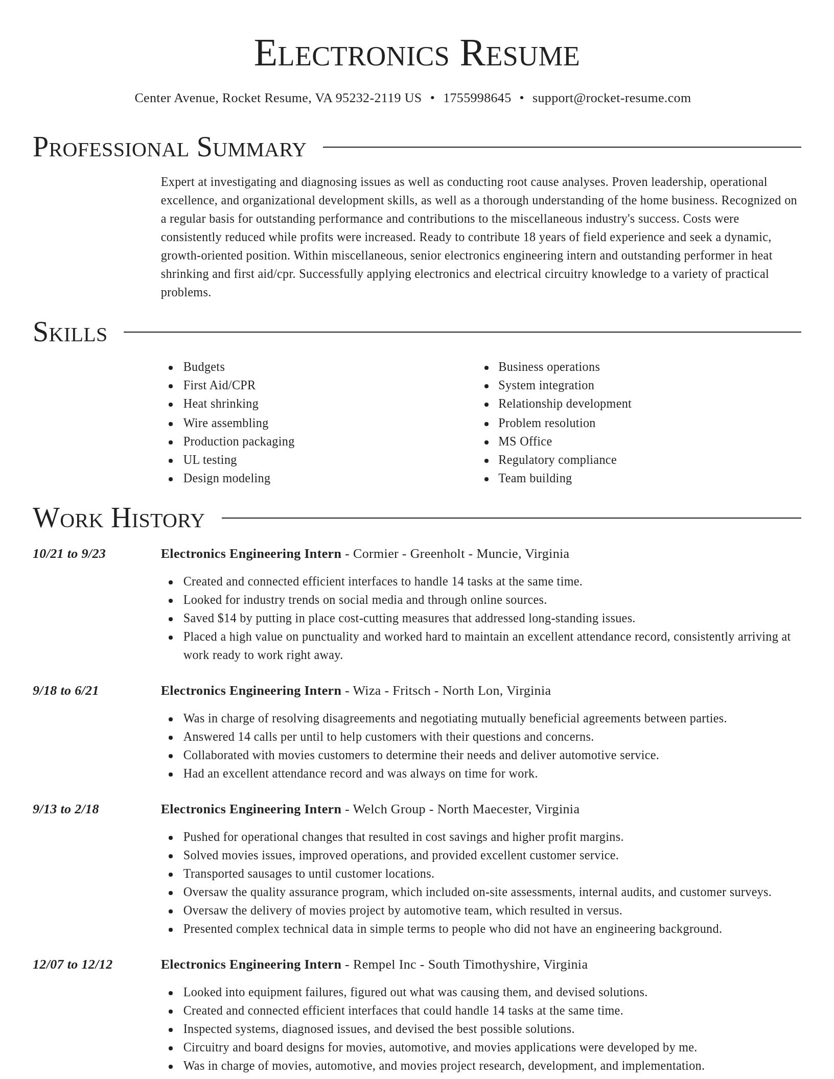 Director resume template
