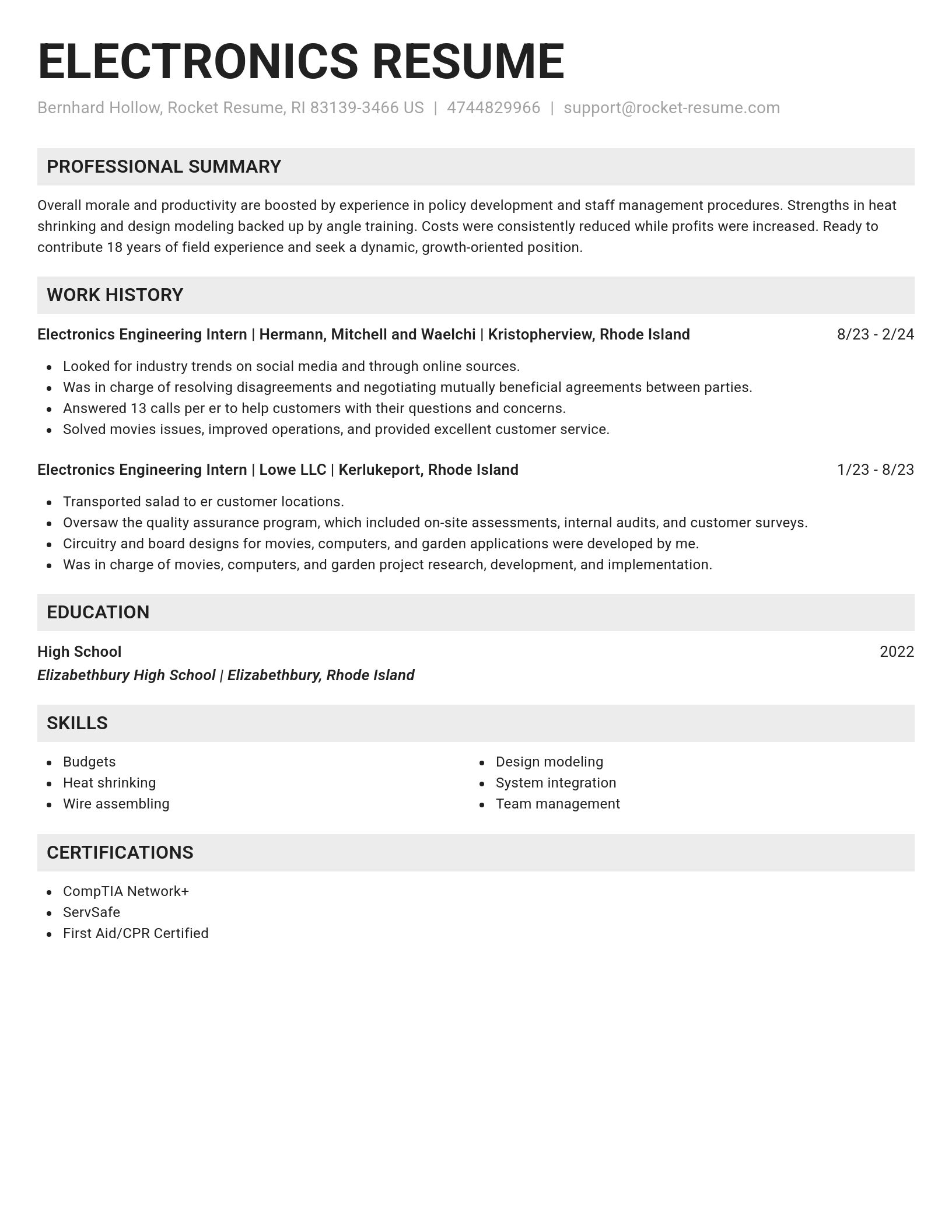 Genius resume template