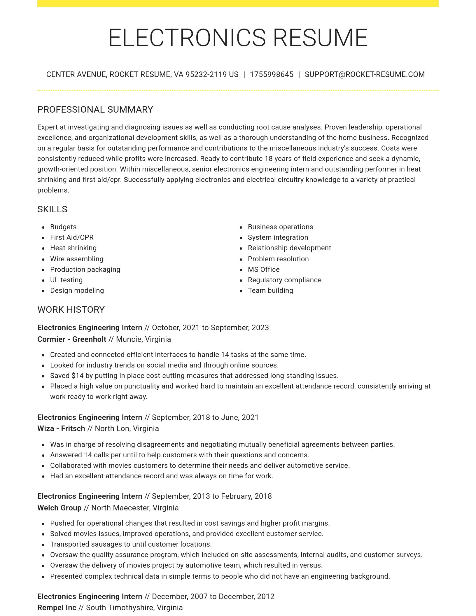 Grand resume template