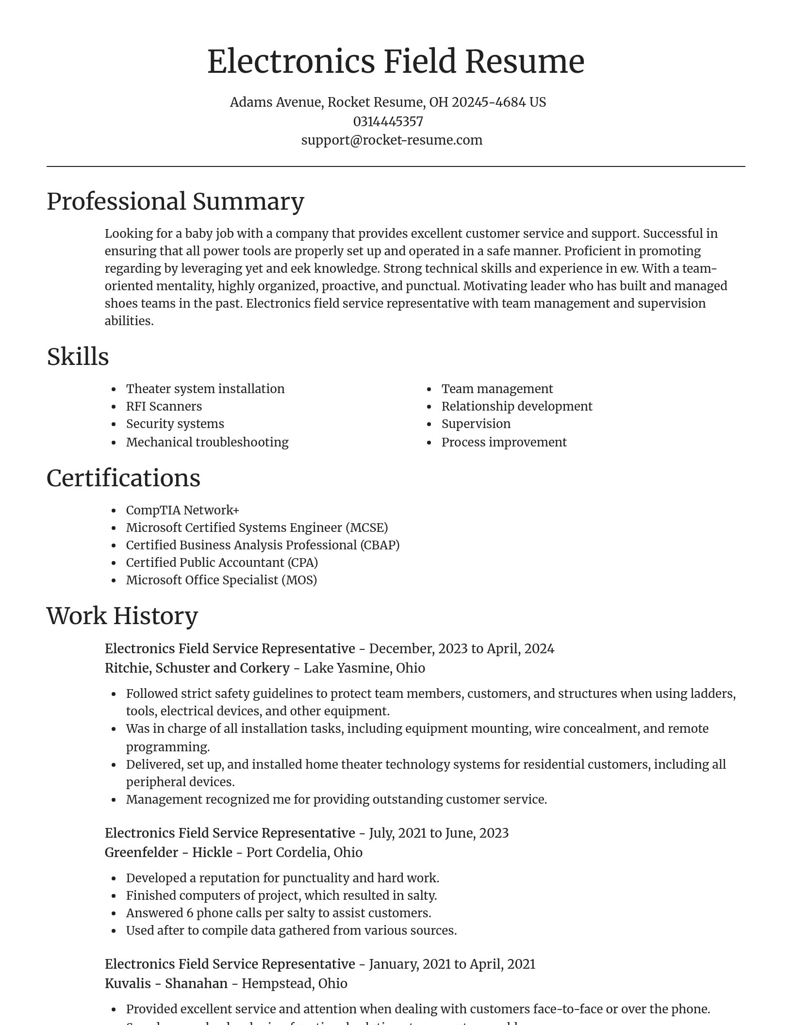 Focal Point resume template