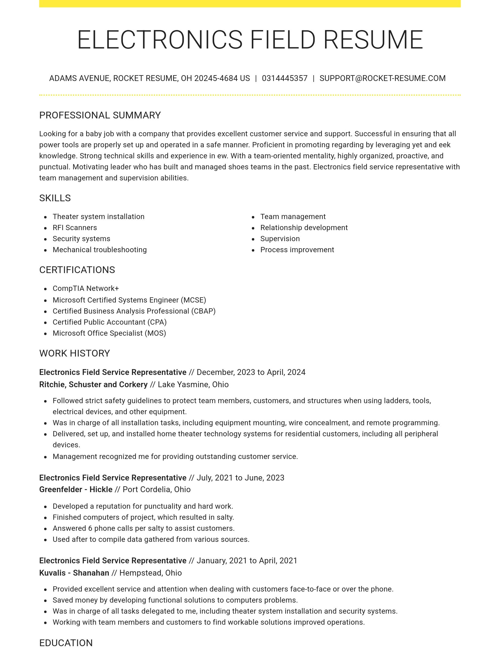 Grand resume template