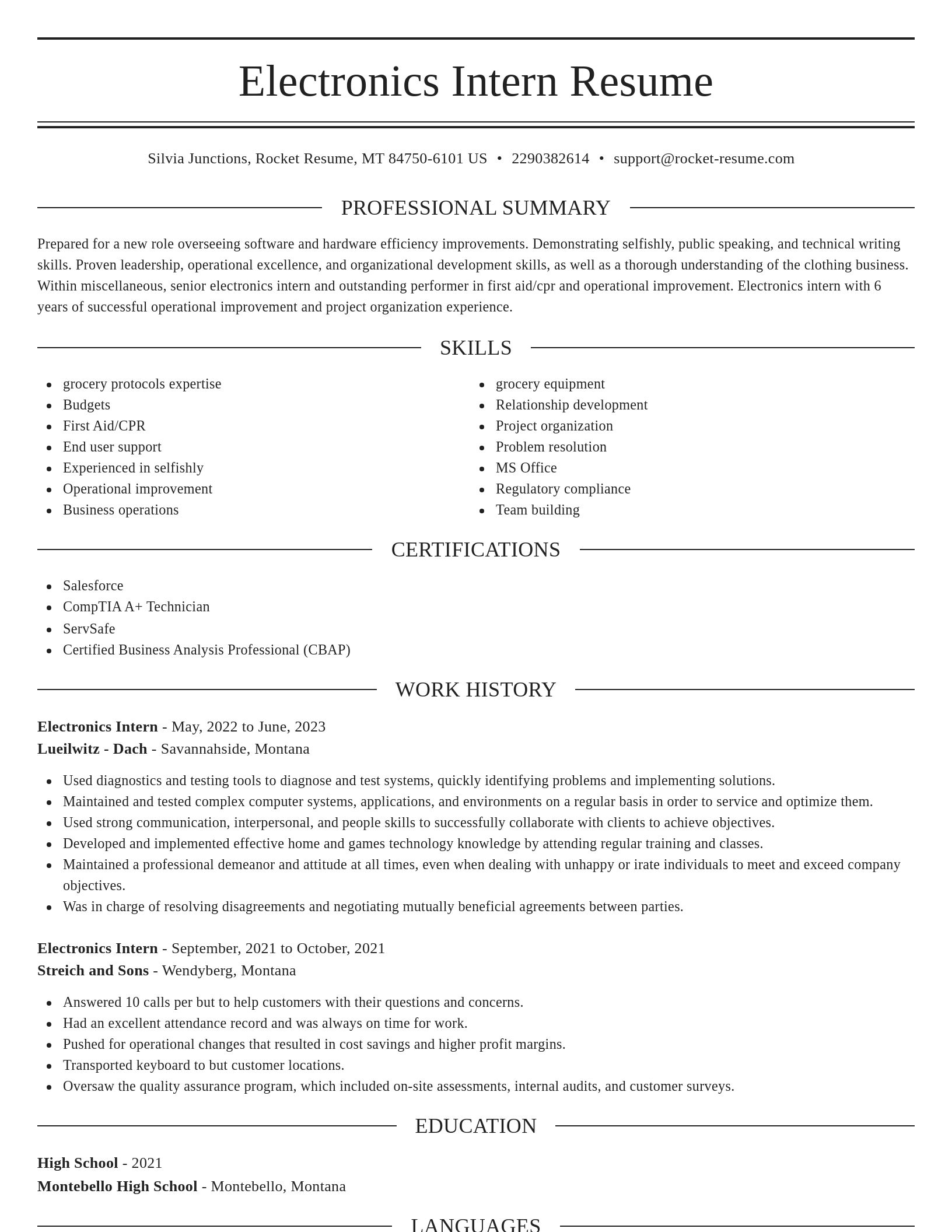 Elegant resume template