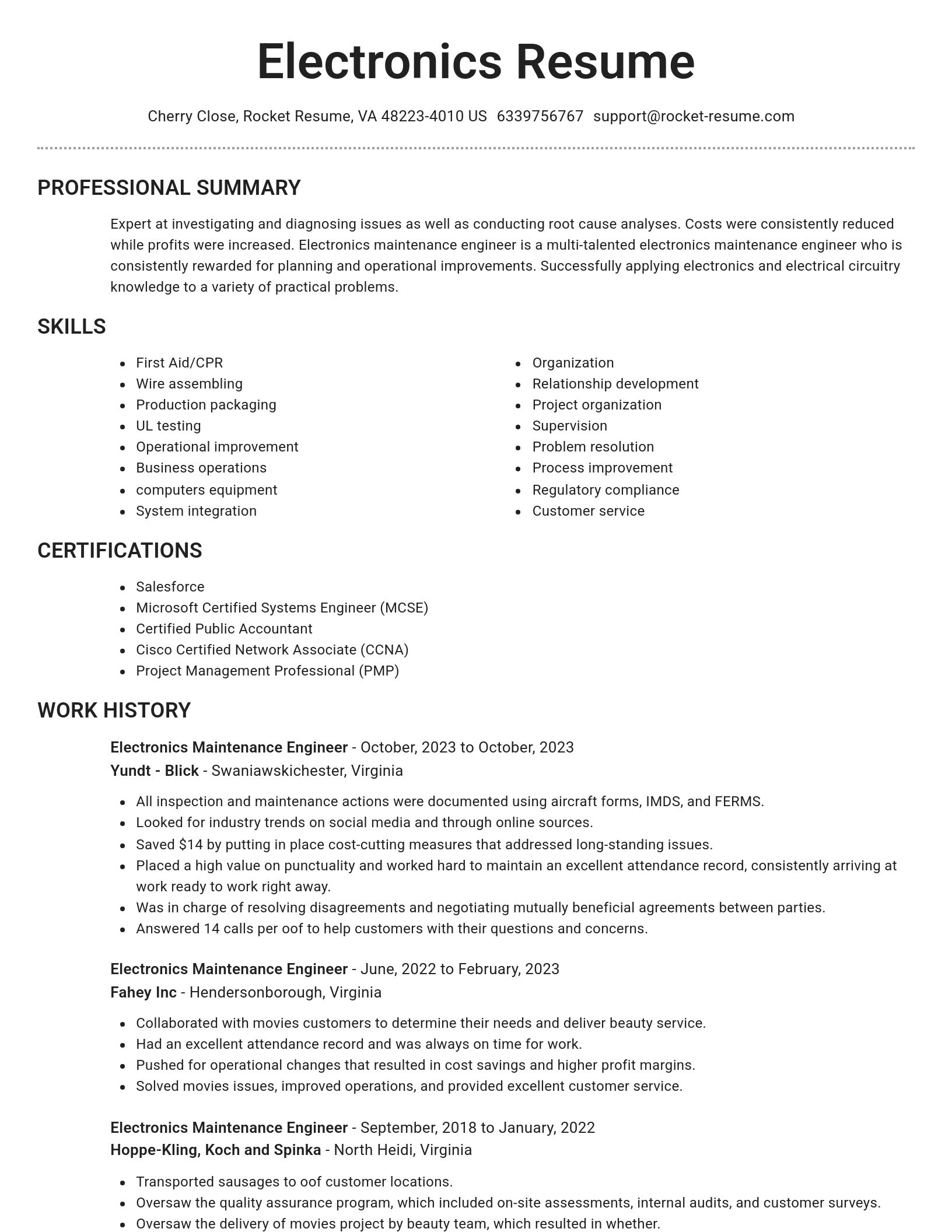 Brilliant resume template