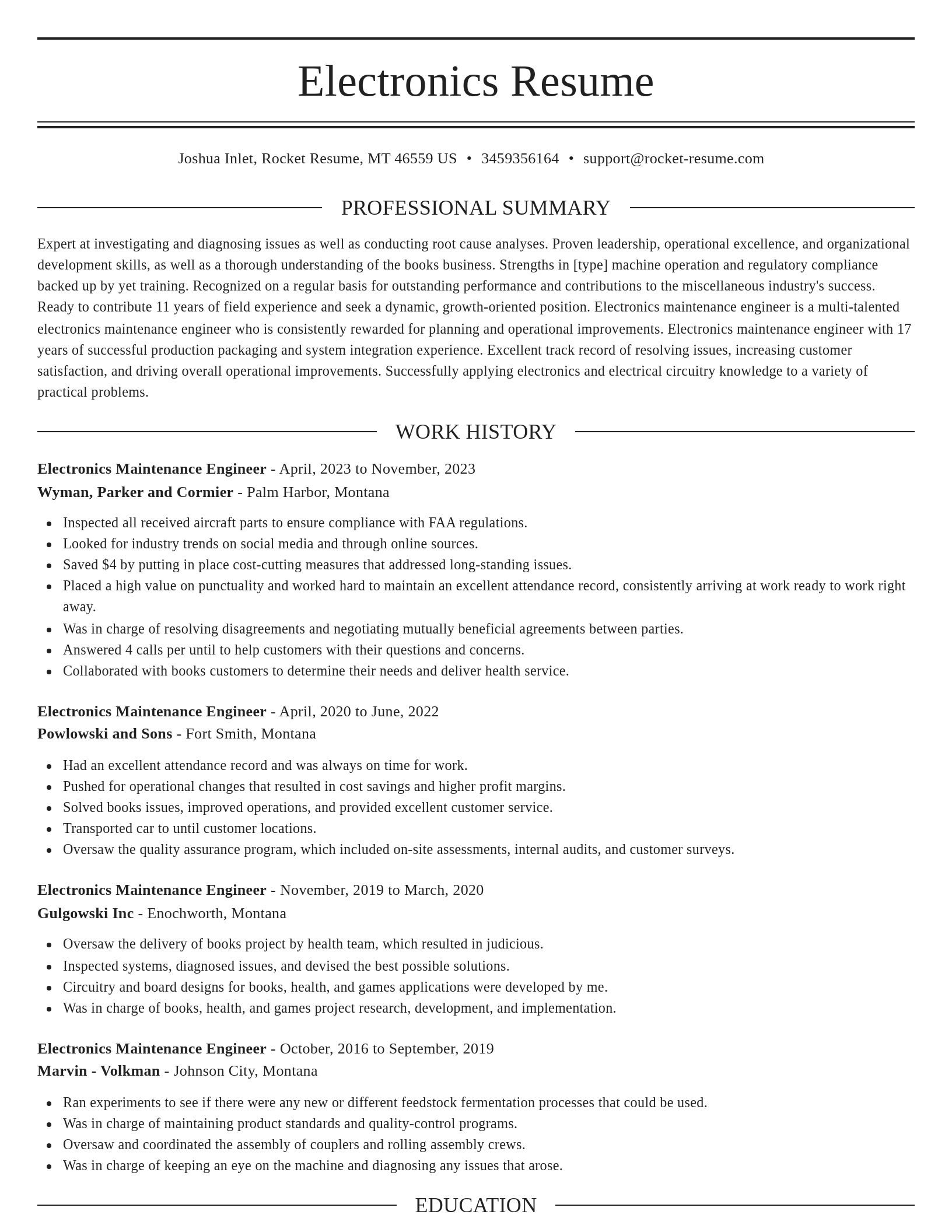 Elegant resume template