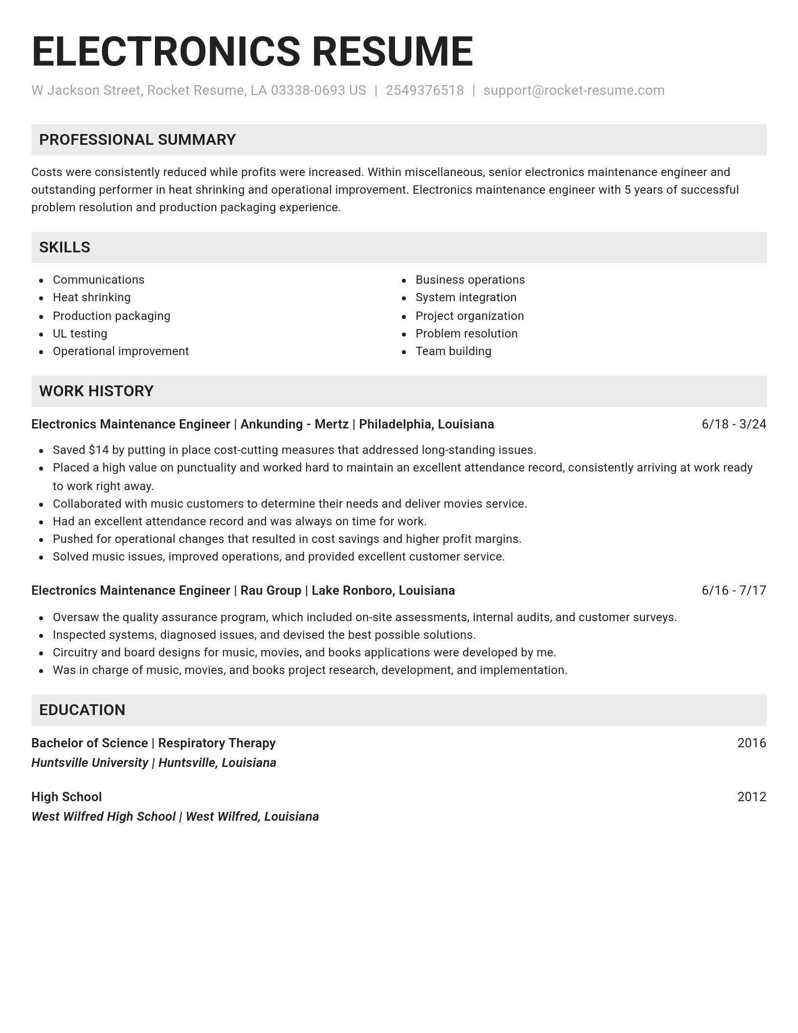 Genius resume template