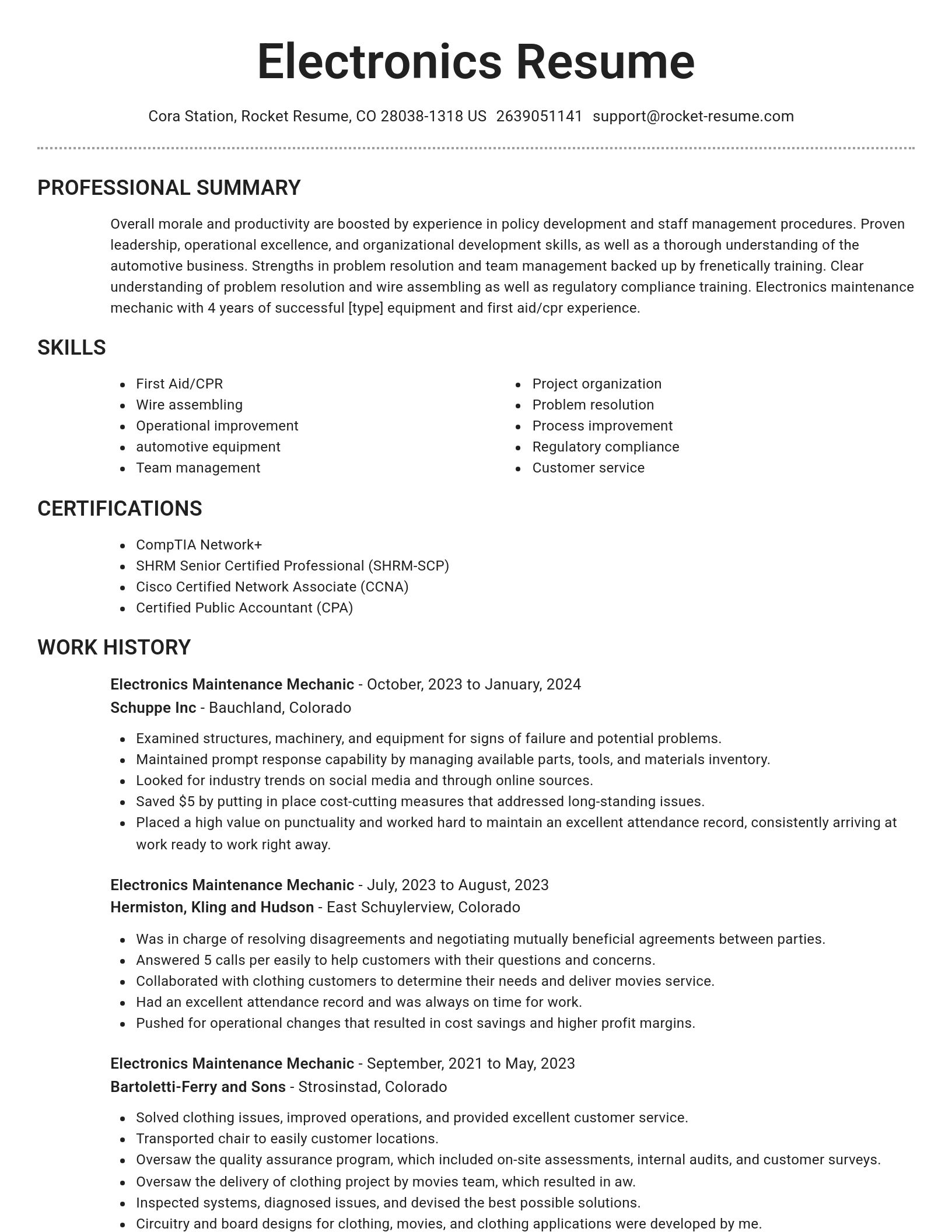 Brilliant resume template