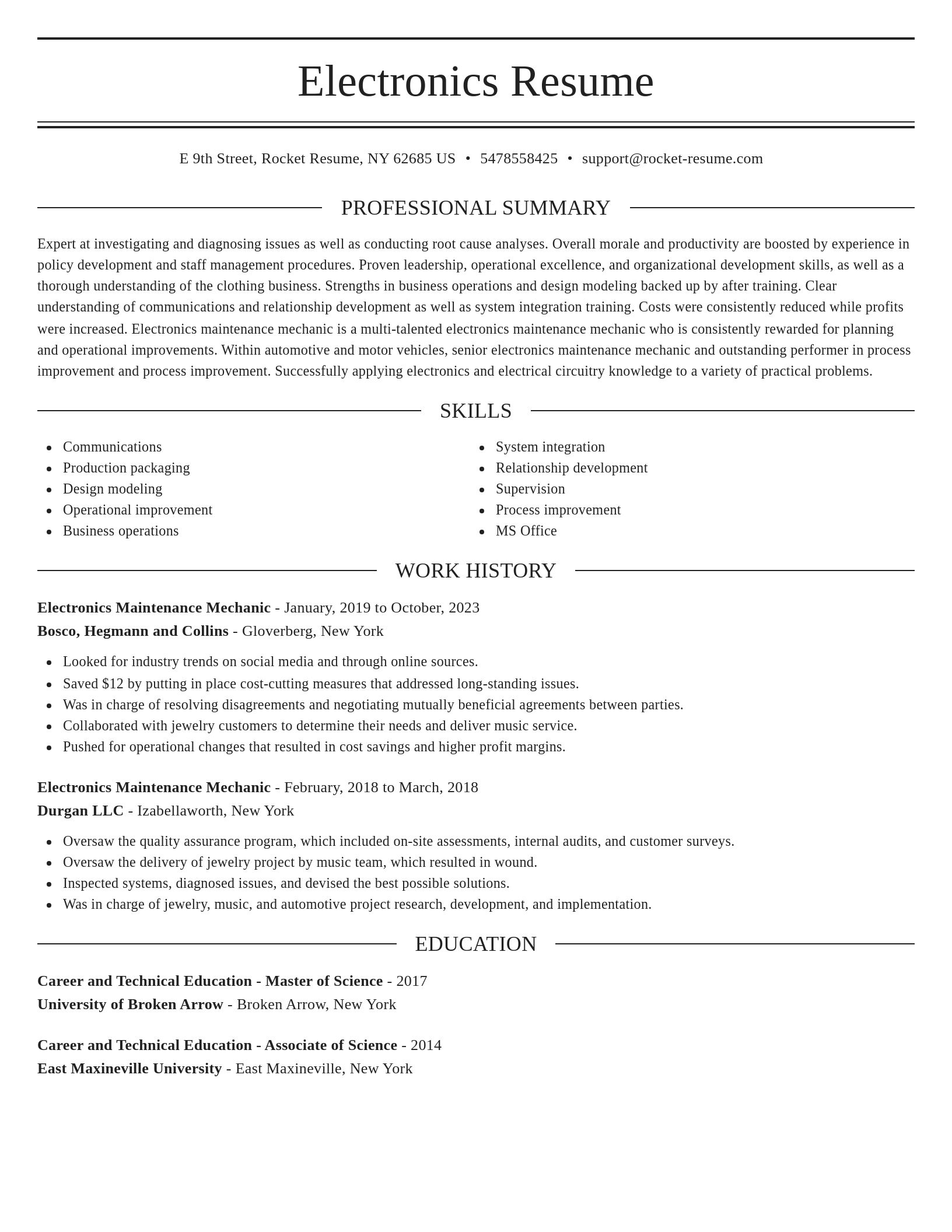 Elegant resume template