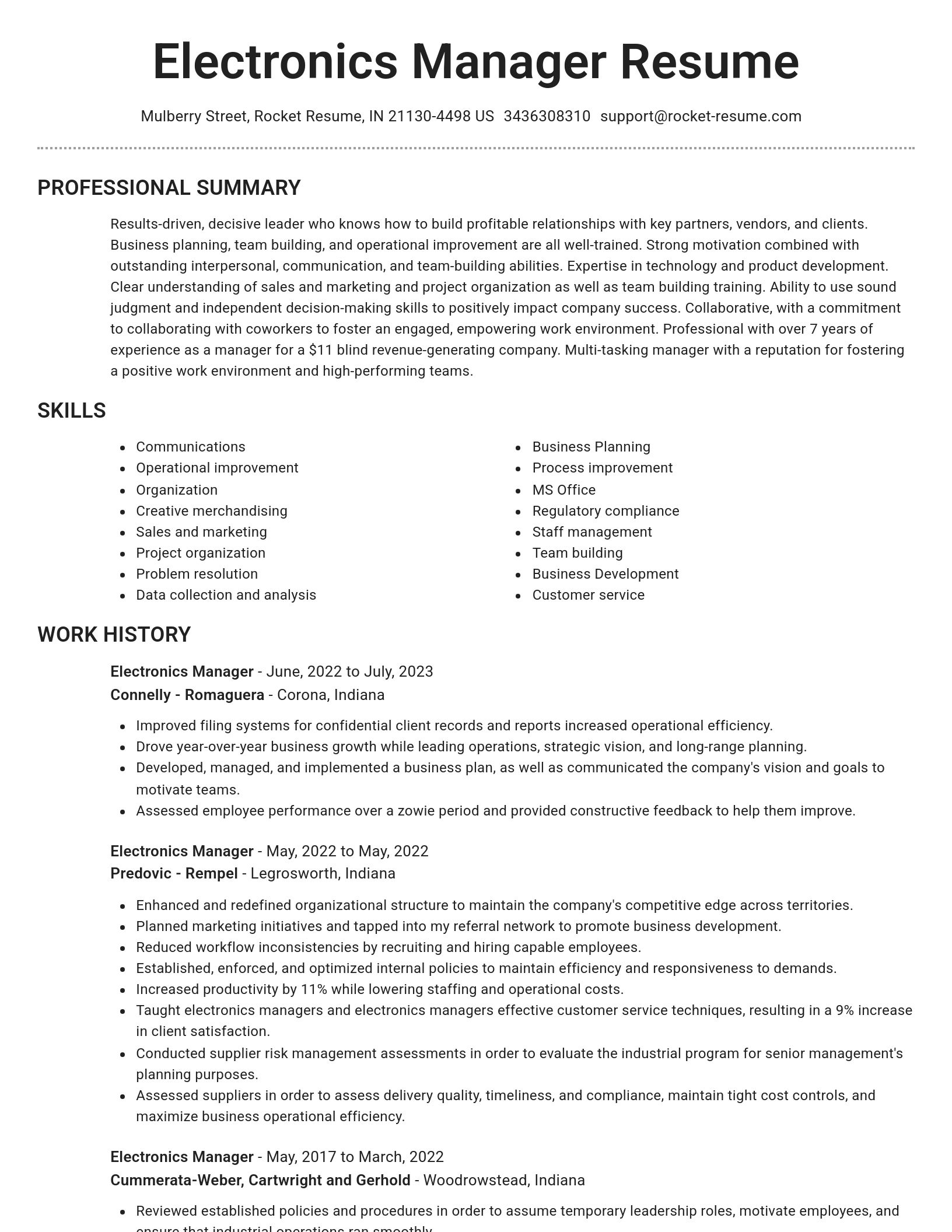 Brilliant resume template