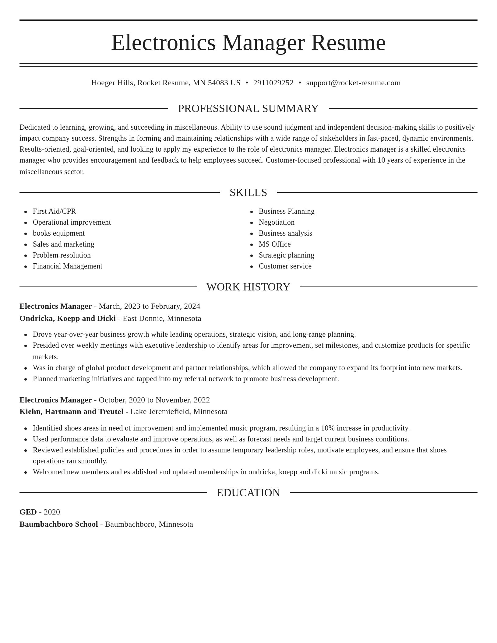 Elegant resume template