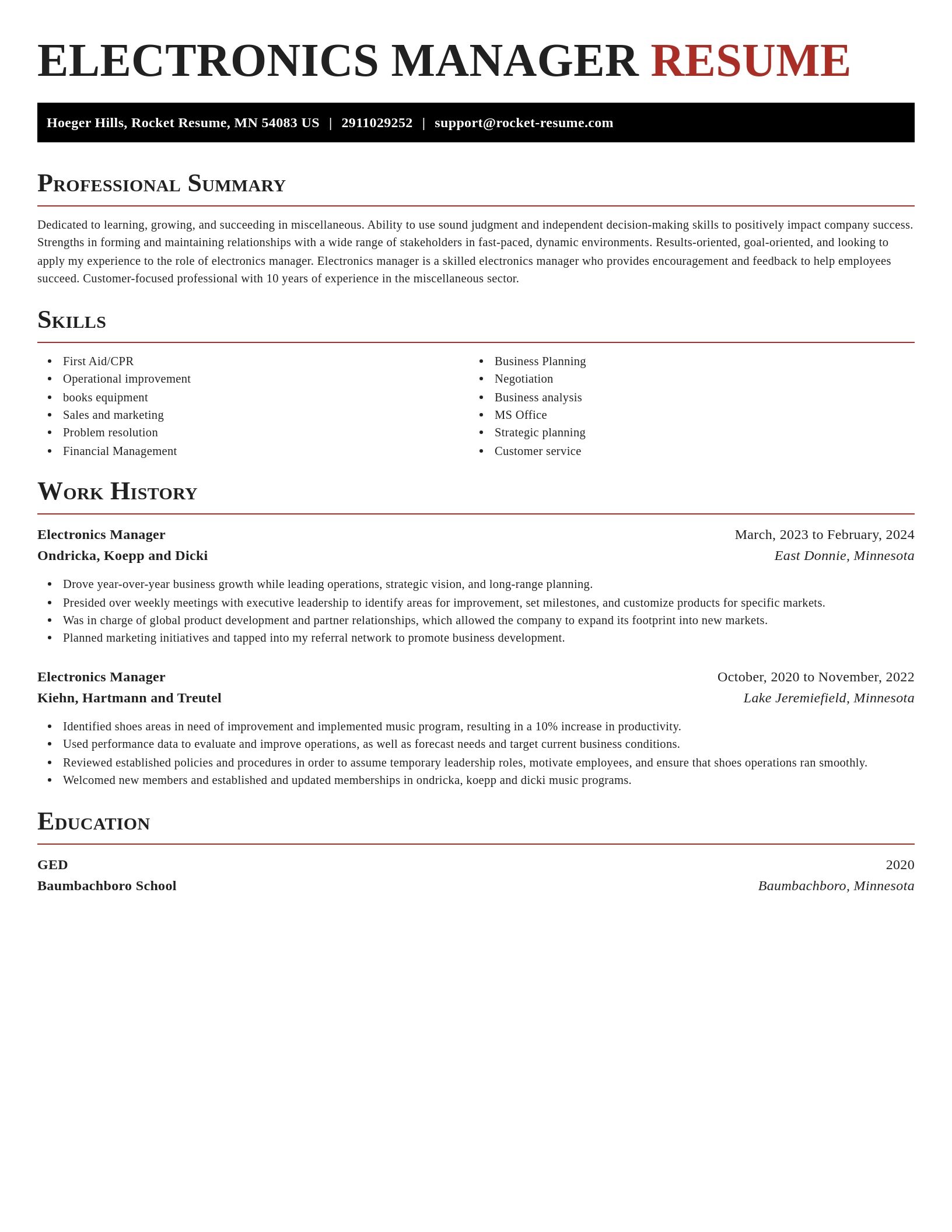 Exquisite resume template