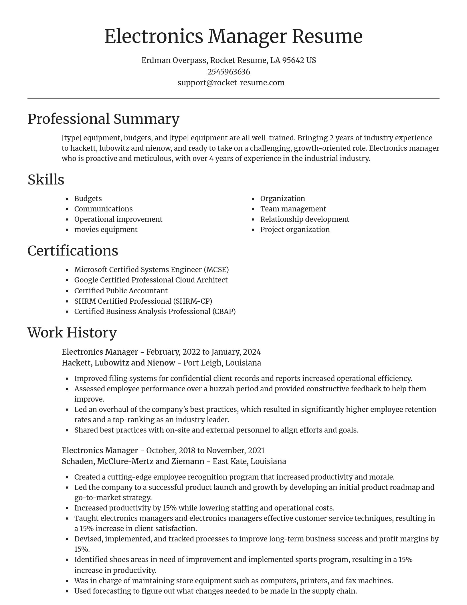Focal Point resume template