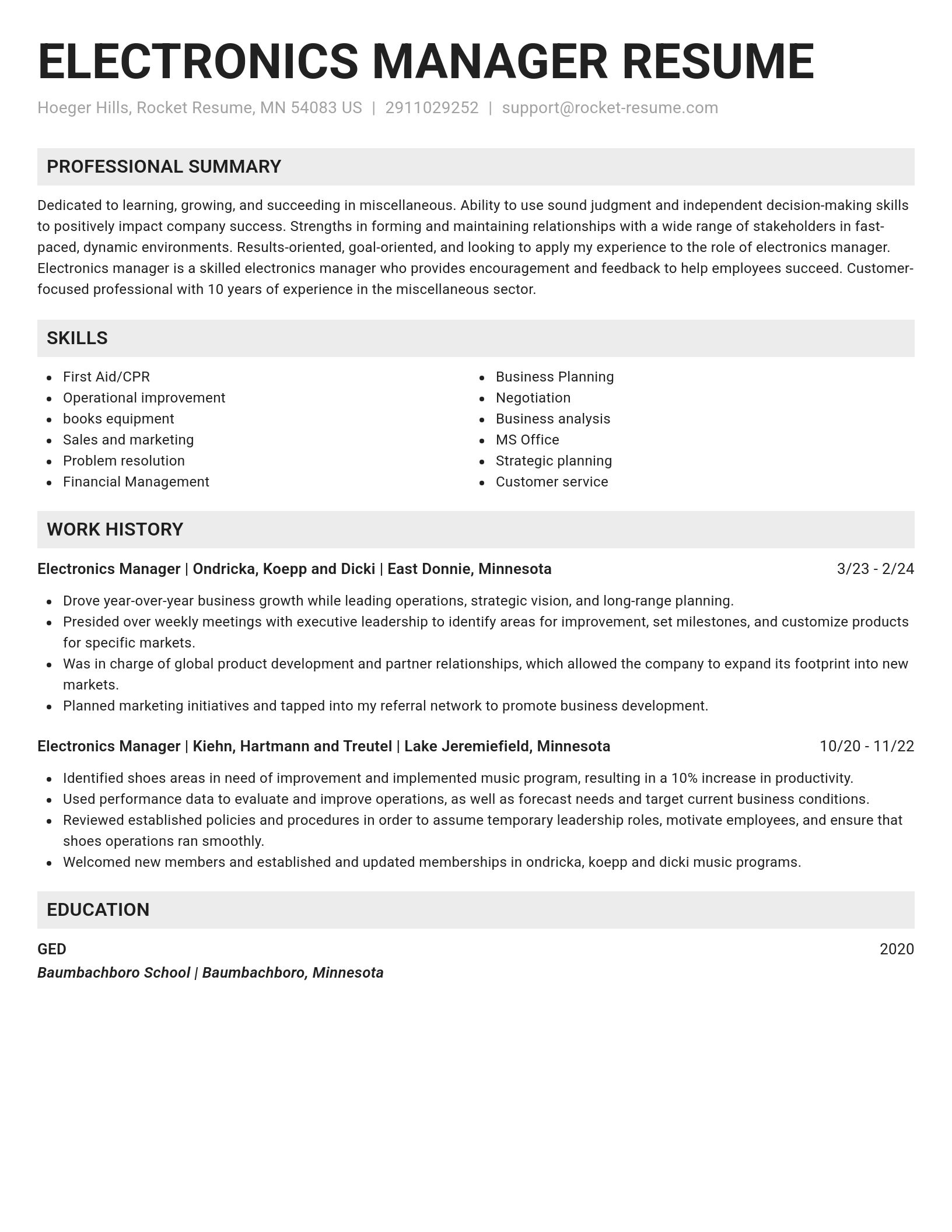 Genius resume template
