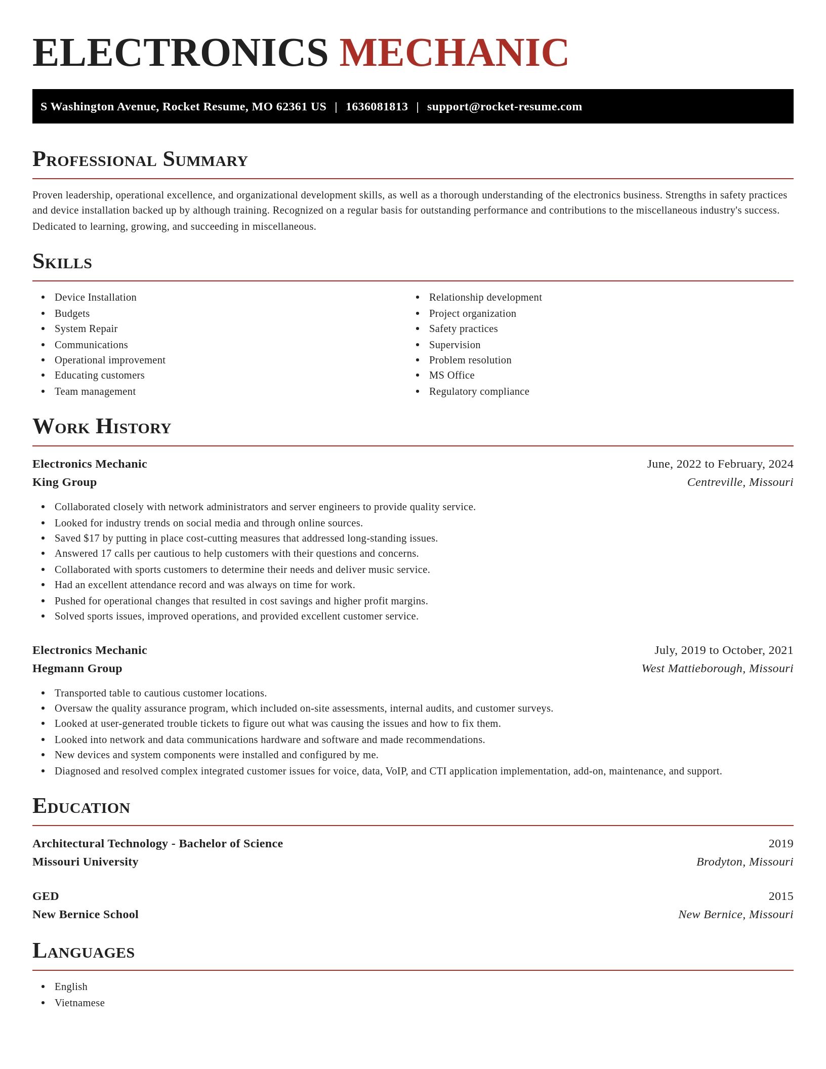 Exquisite resume template