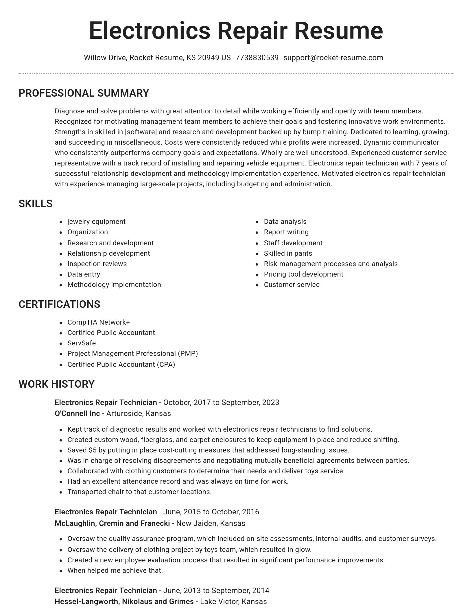 Brilliant resume template