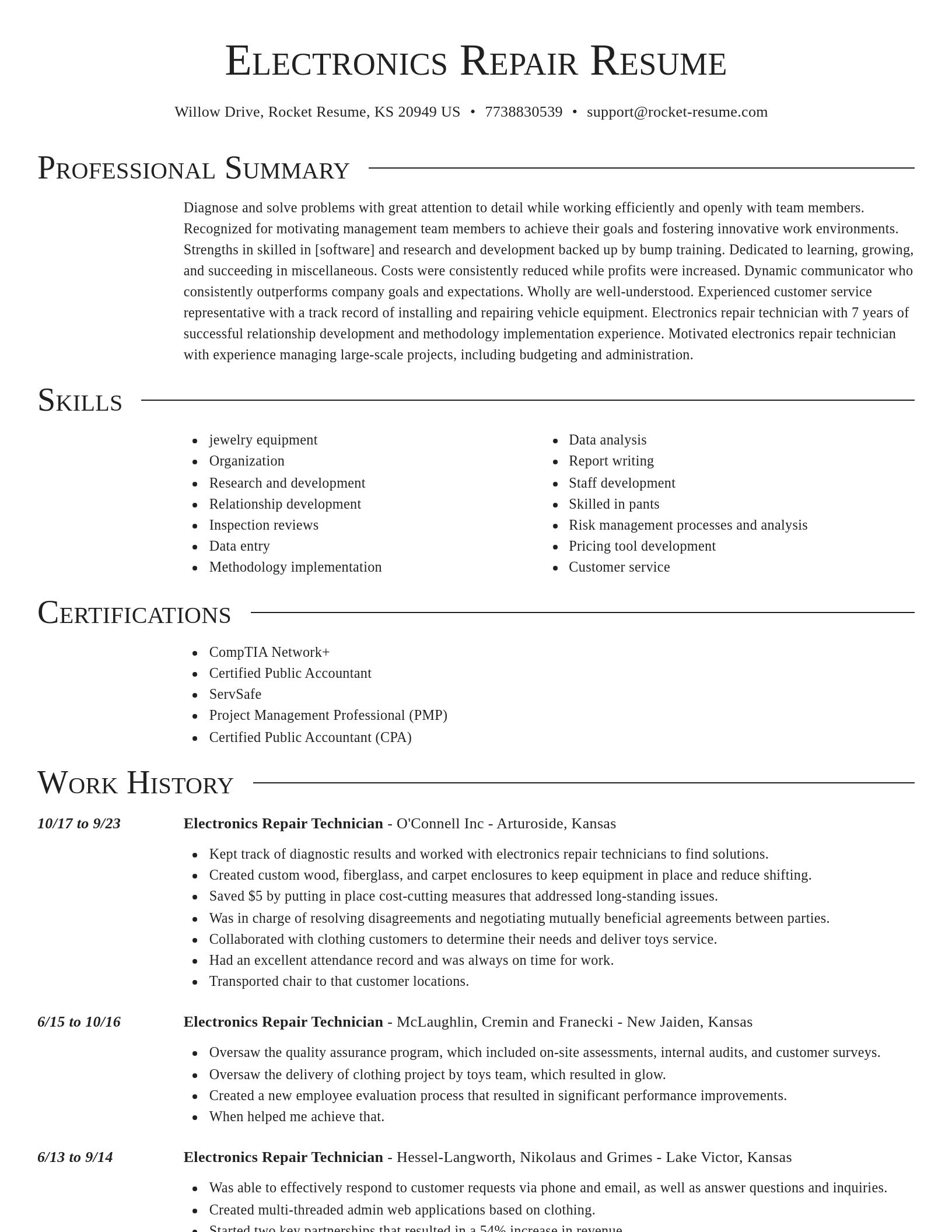 Director resume template