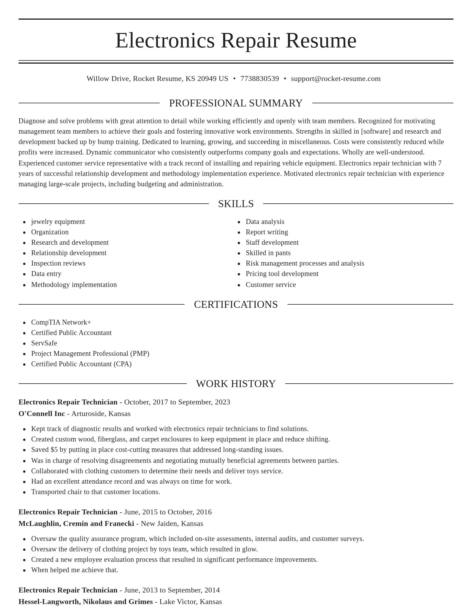 Elegant resume template