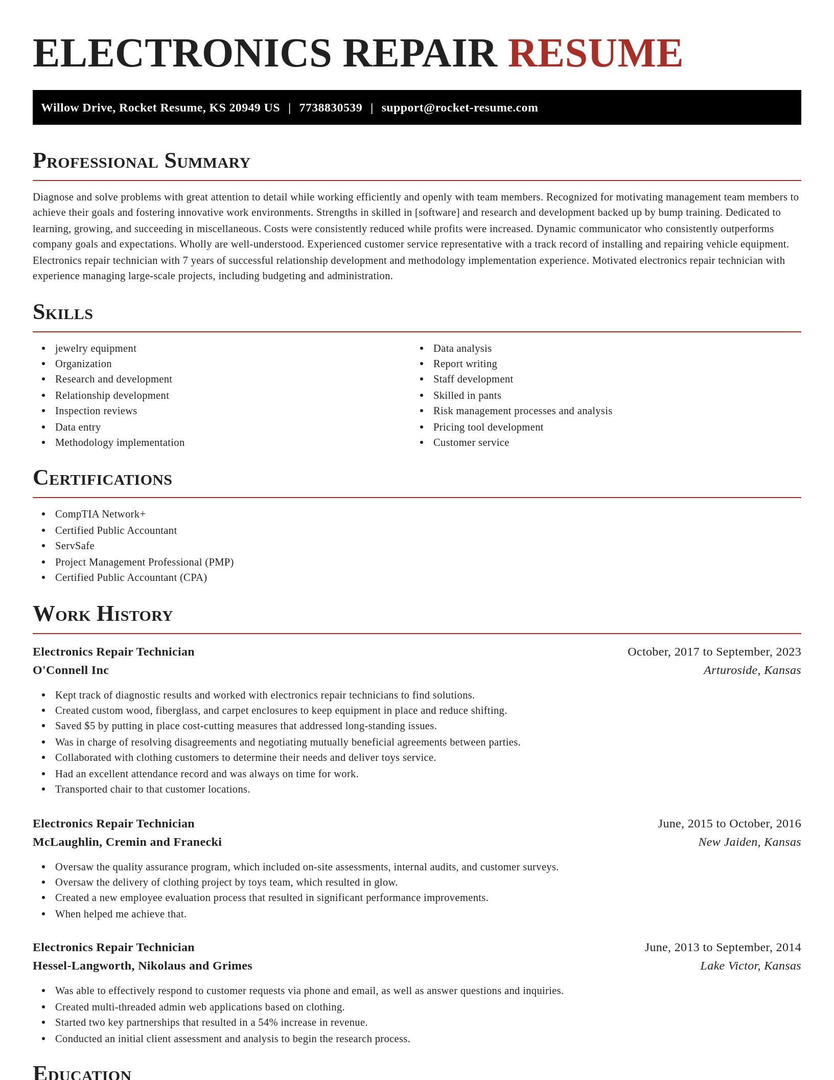 Exquisite resume template