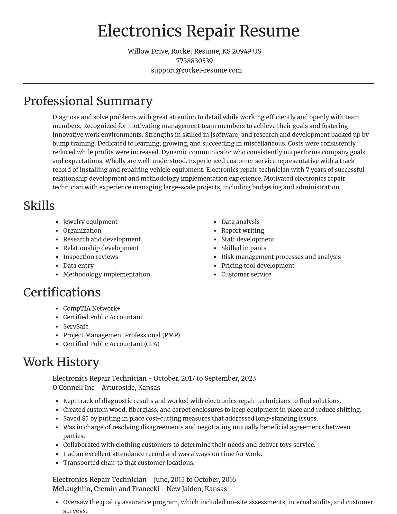 Focal Point resume template